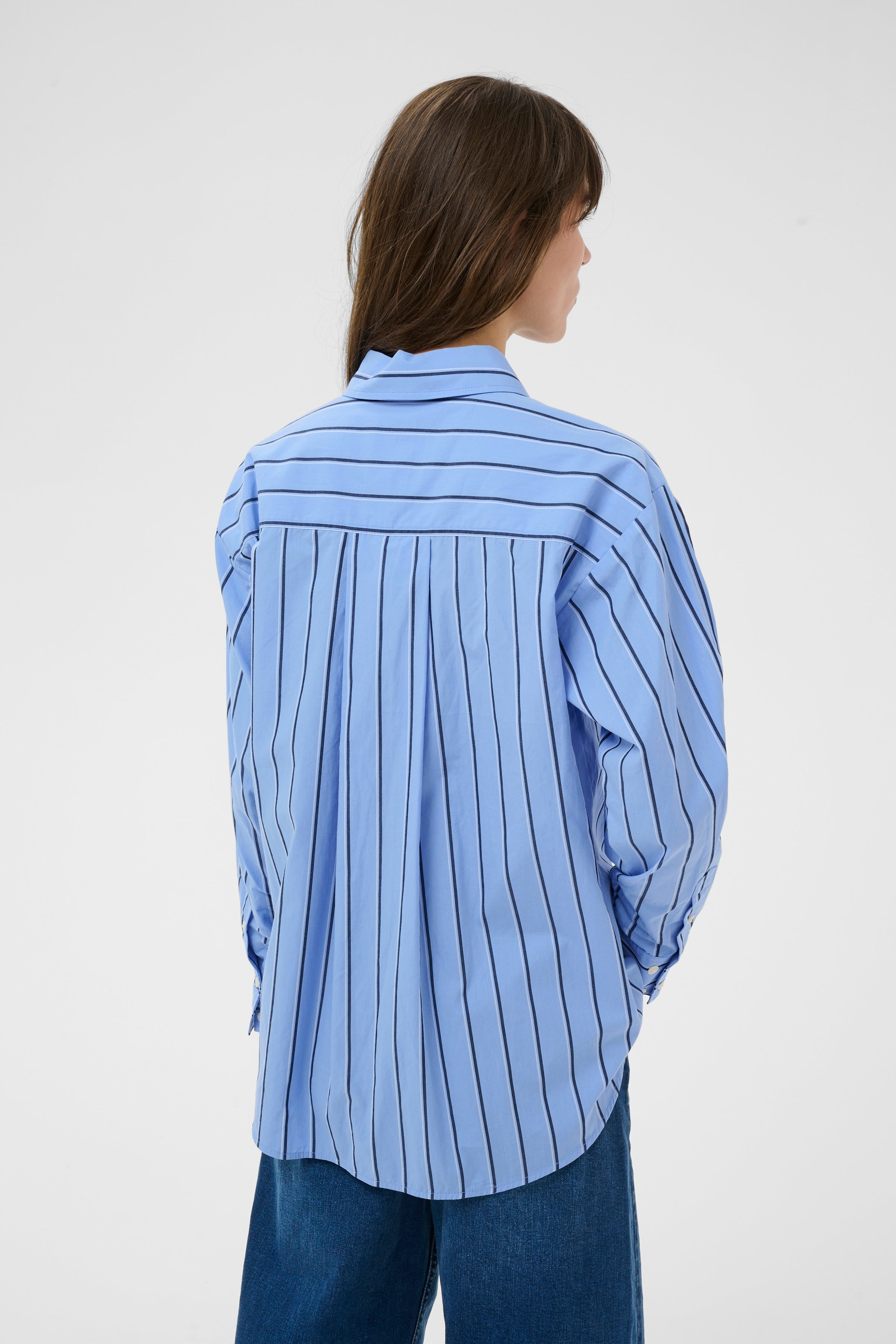 Annabella Blue Striped Shirt - 30310387