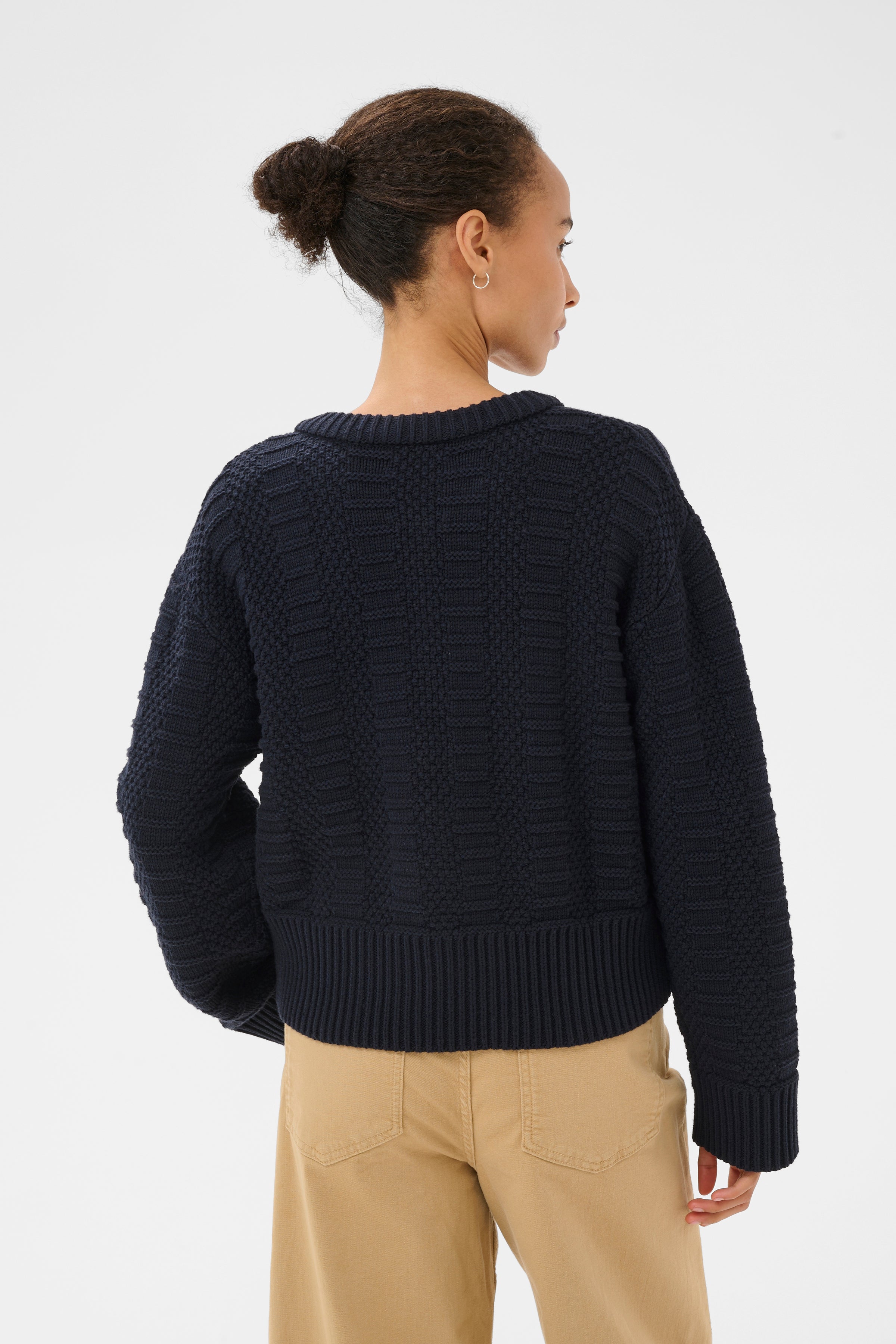 Aniela Dark Navy Zip Cardigan - 30310397