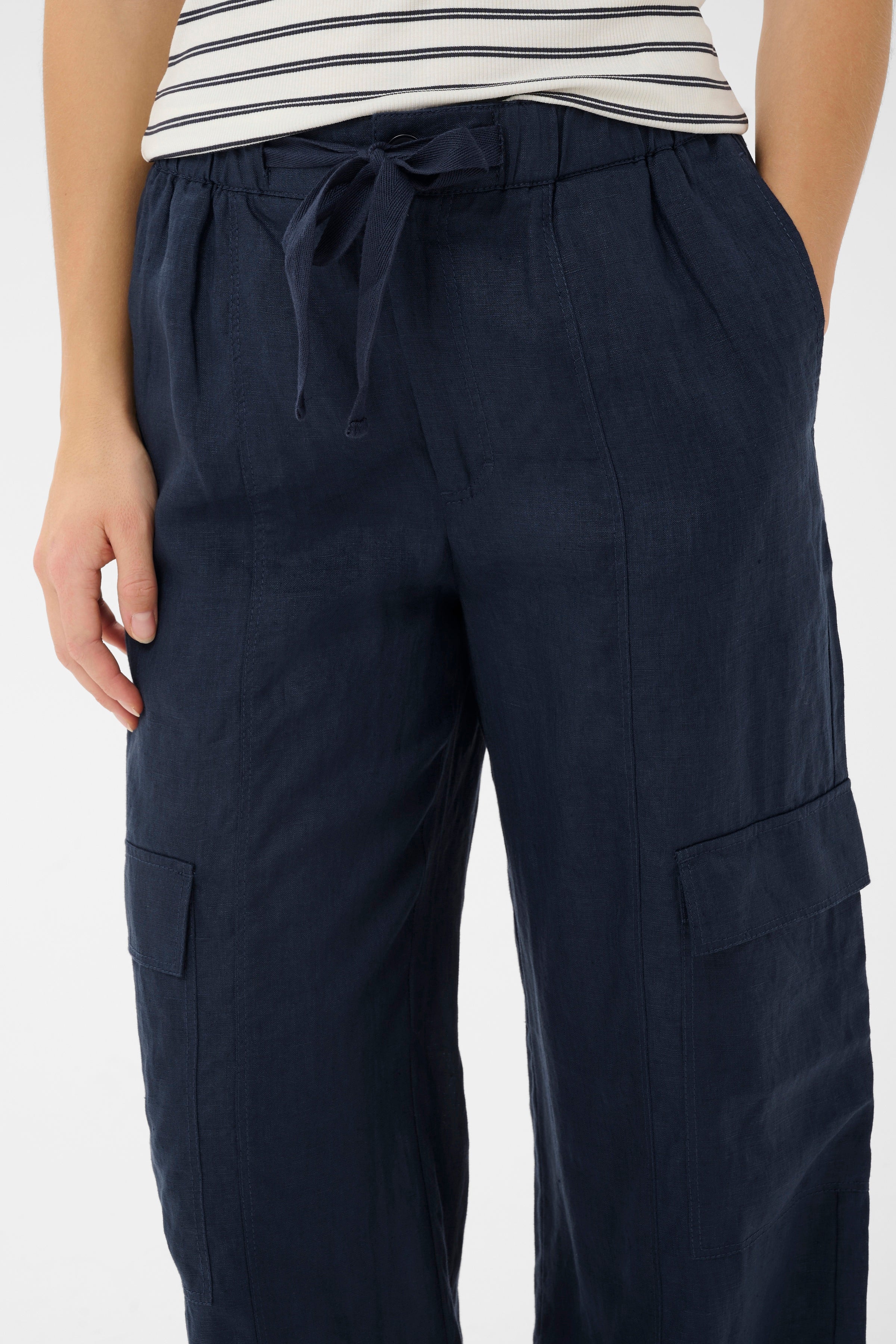 Atena After Midnight Linen Trousers - 30310409