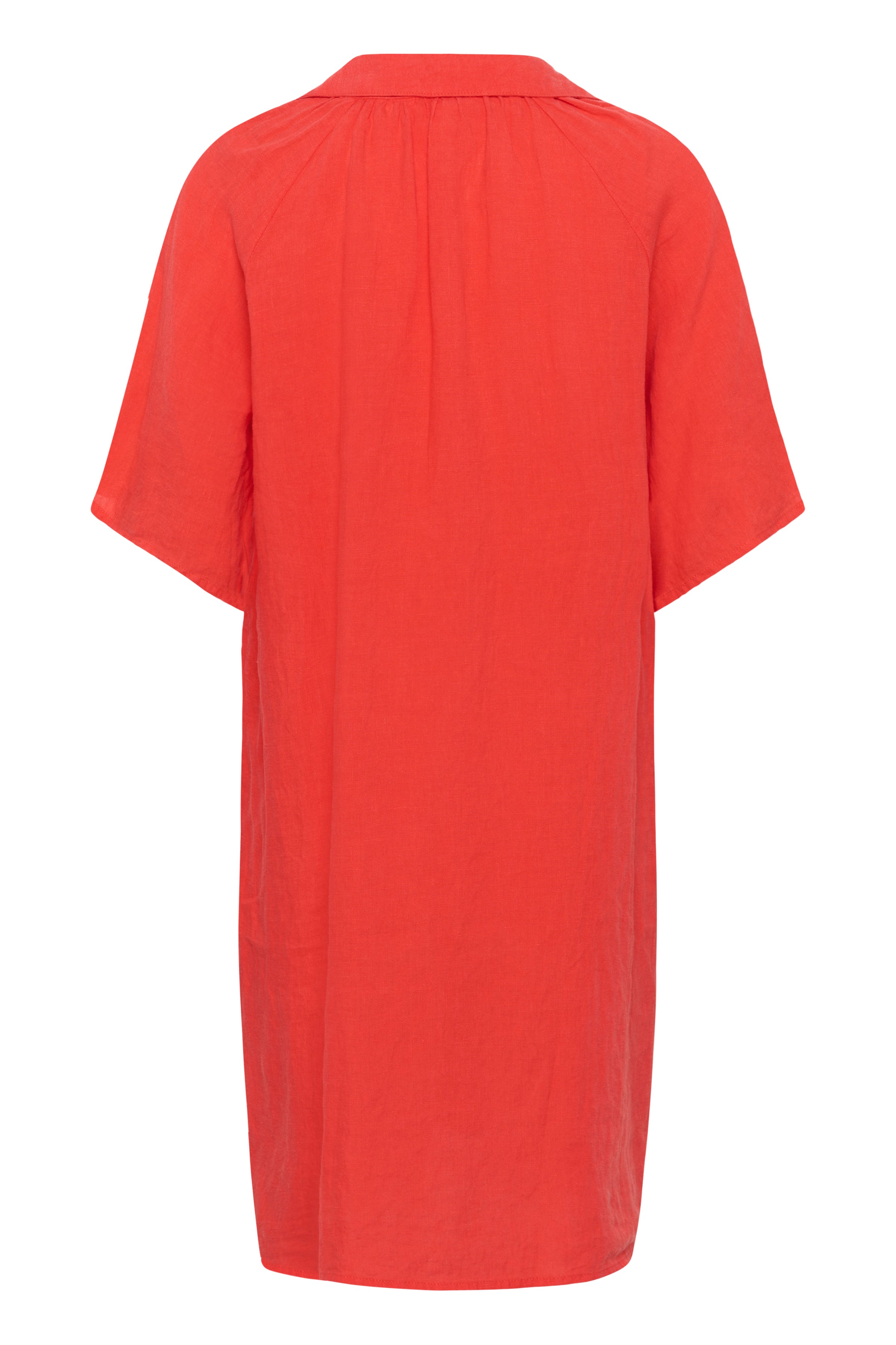 Ayla Poppy Red Linen Dress - 30310415