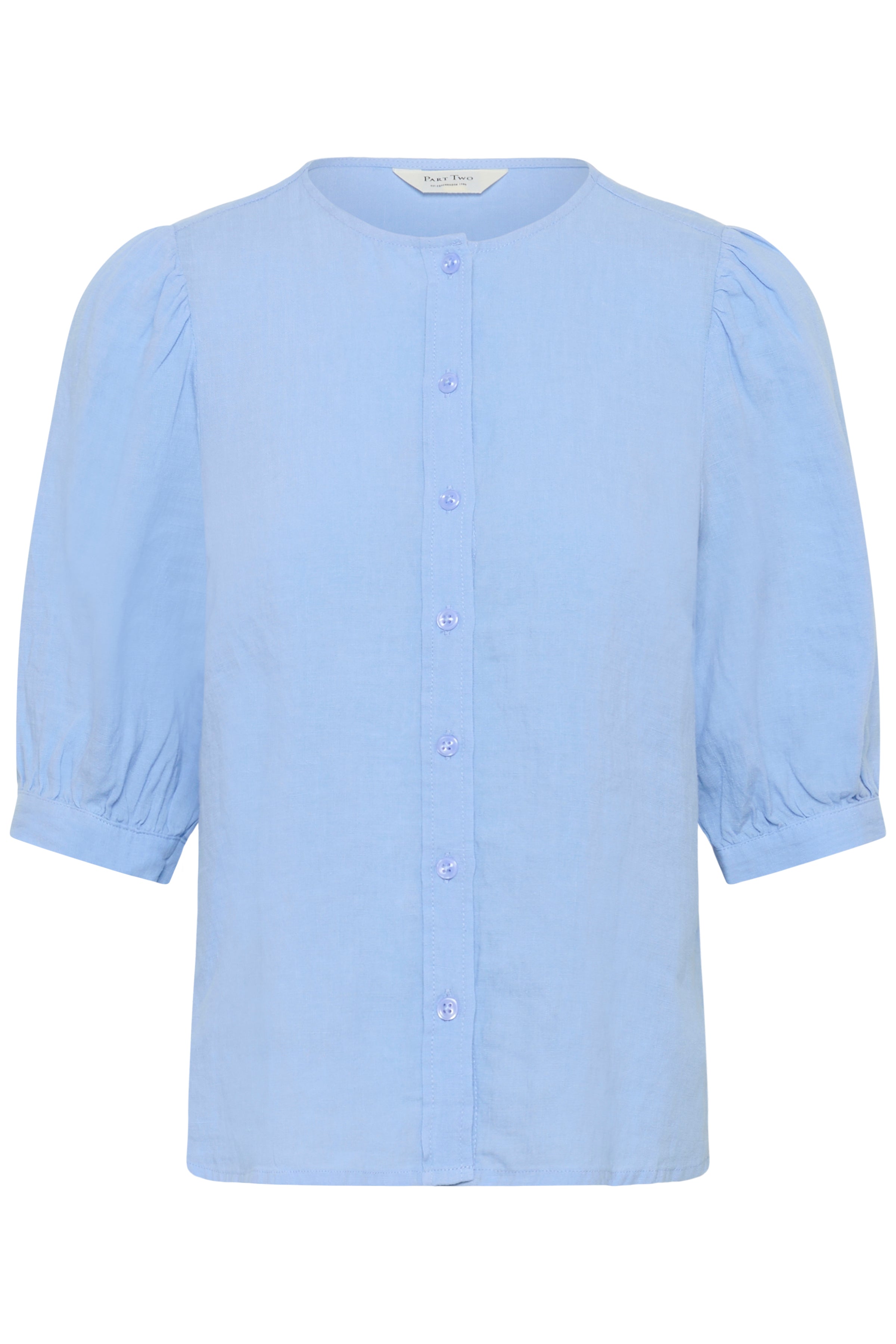 Azra Serenity Blue Linen Shirt - 30310416