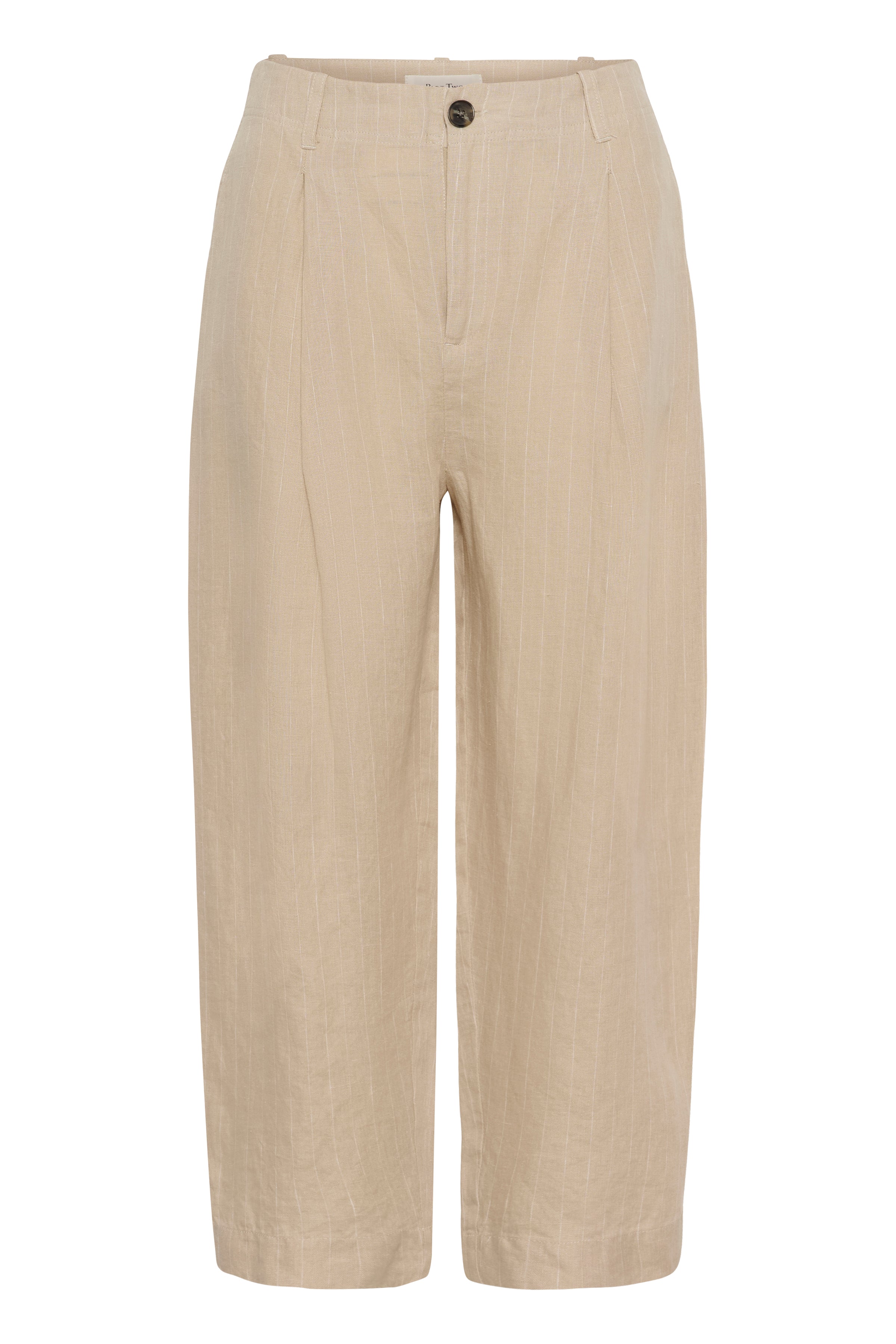 Nettas Neutral Pinstripe Linen Pants - 30310444