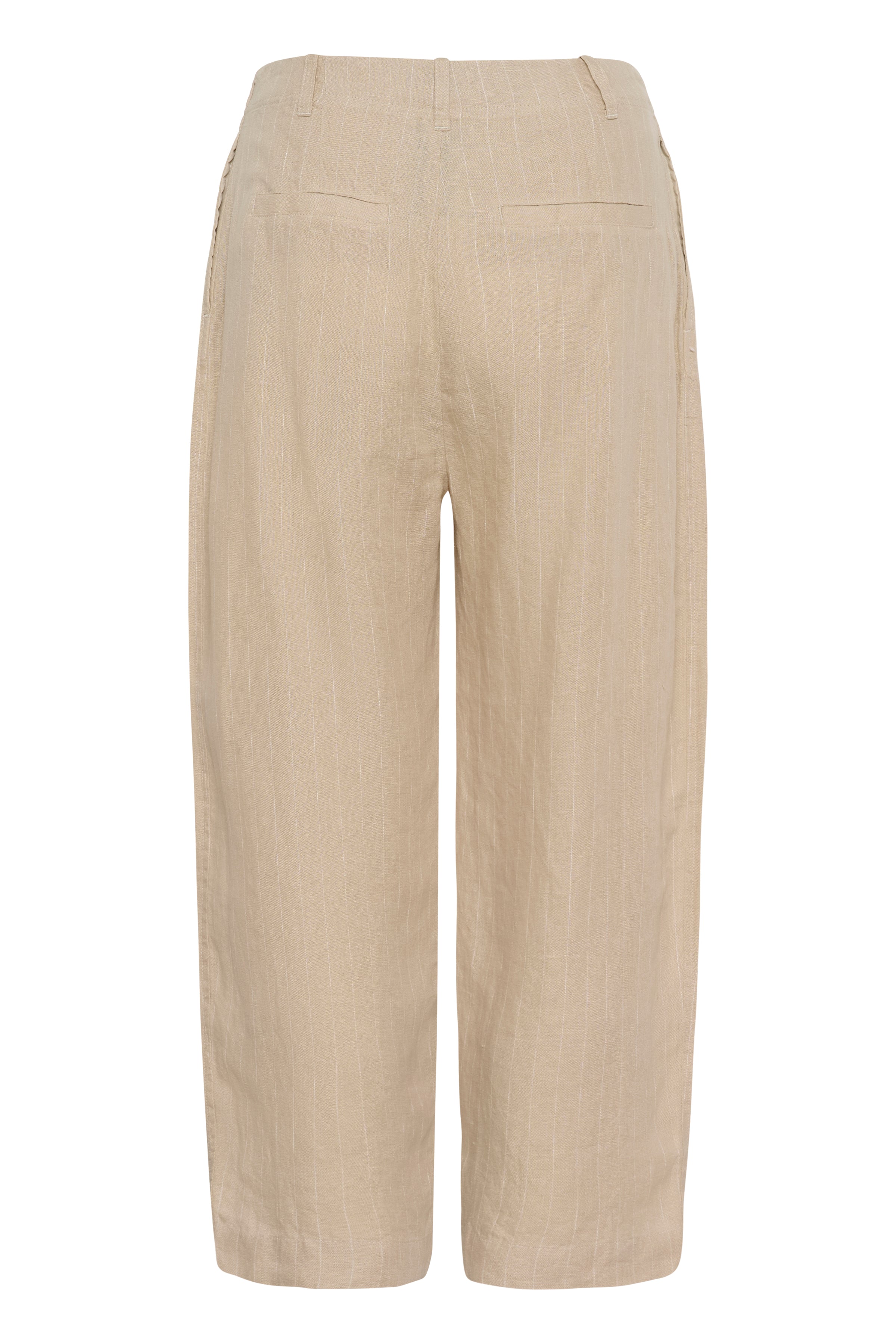 Nettas Neutral Pinstripe Linen Pants - 30310444