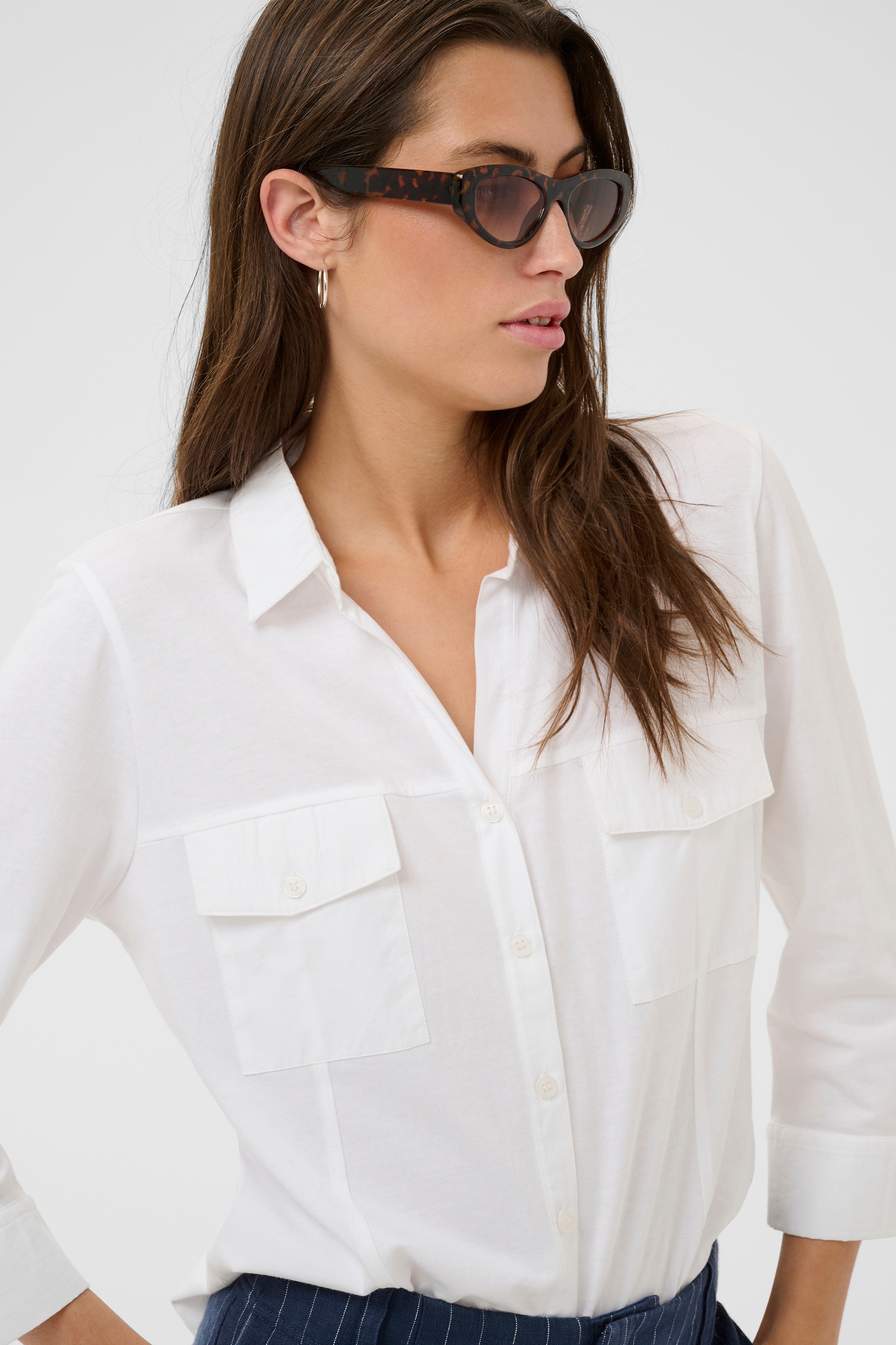 Anise White Cotton Shirt - 30310464