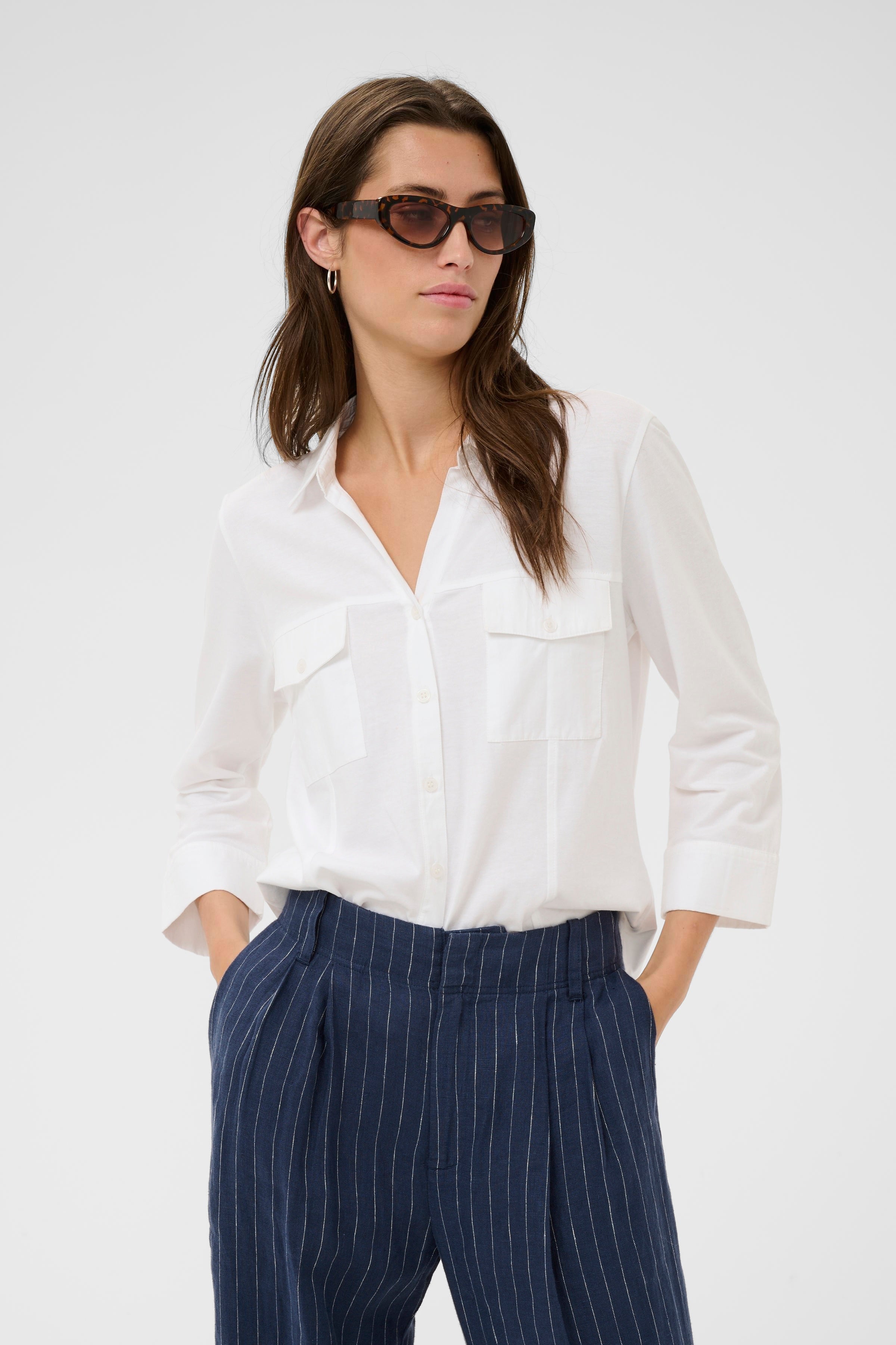 Anise White Cotton Shirt - 30310464