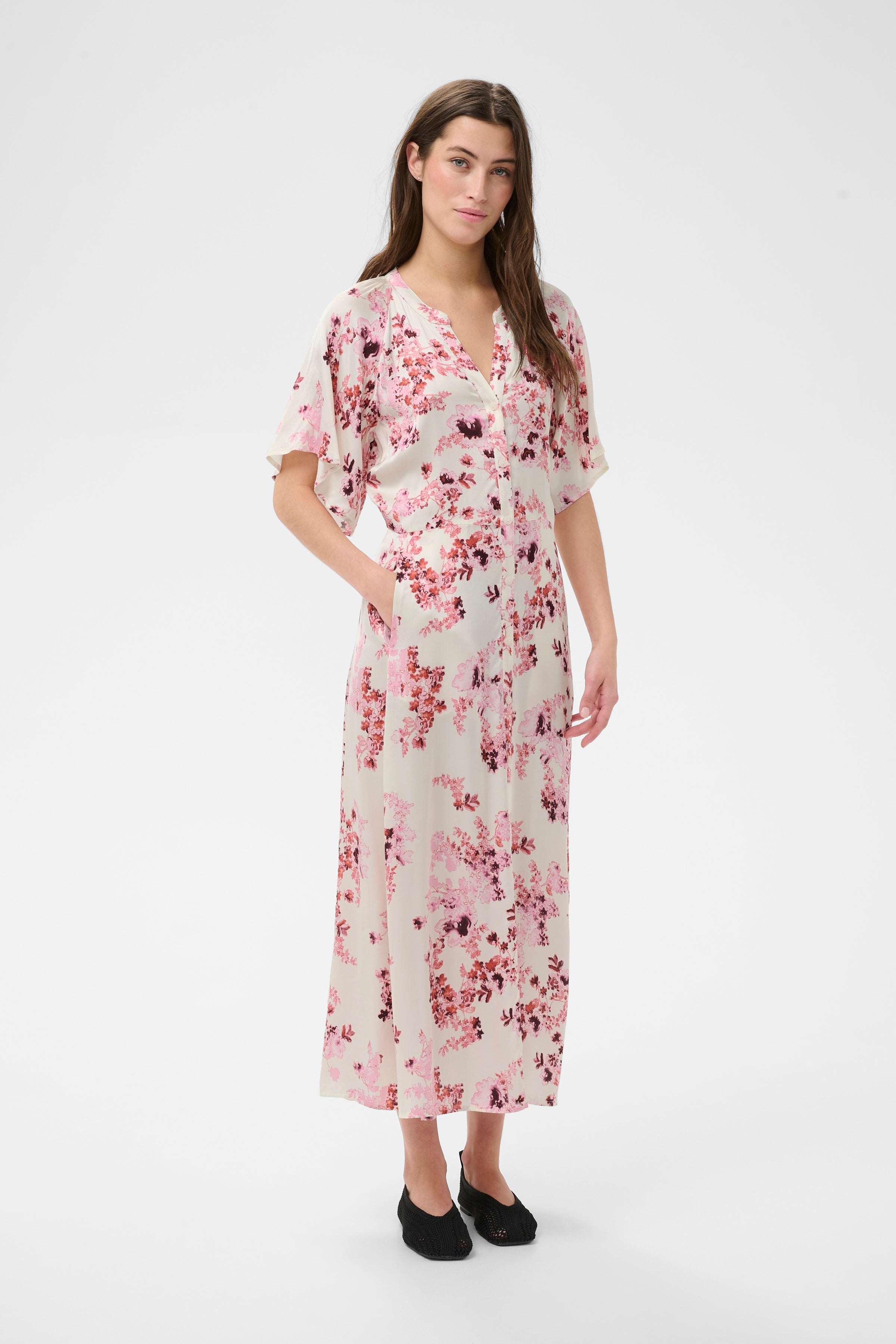 Alaja Pink Shadow Floral Dress - 30310465