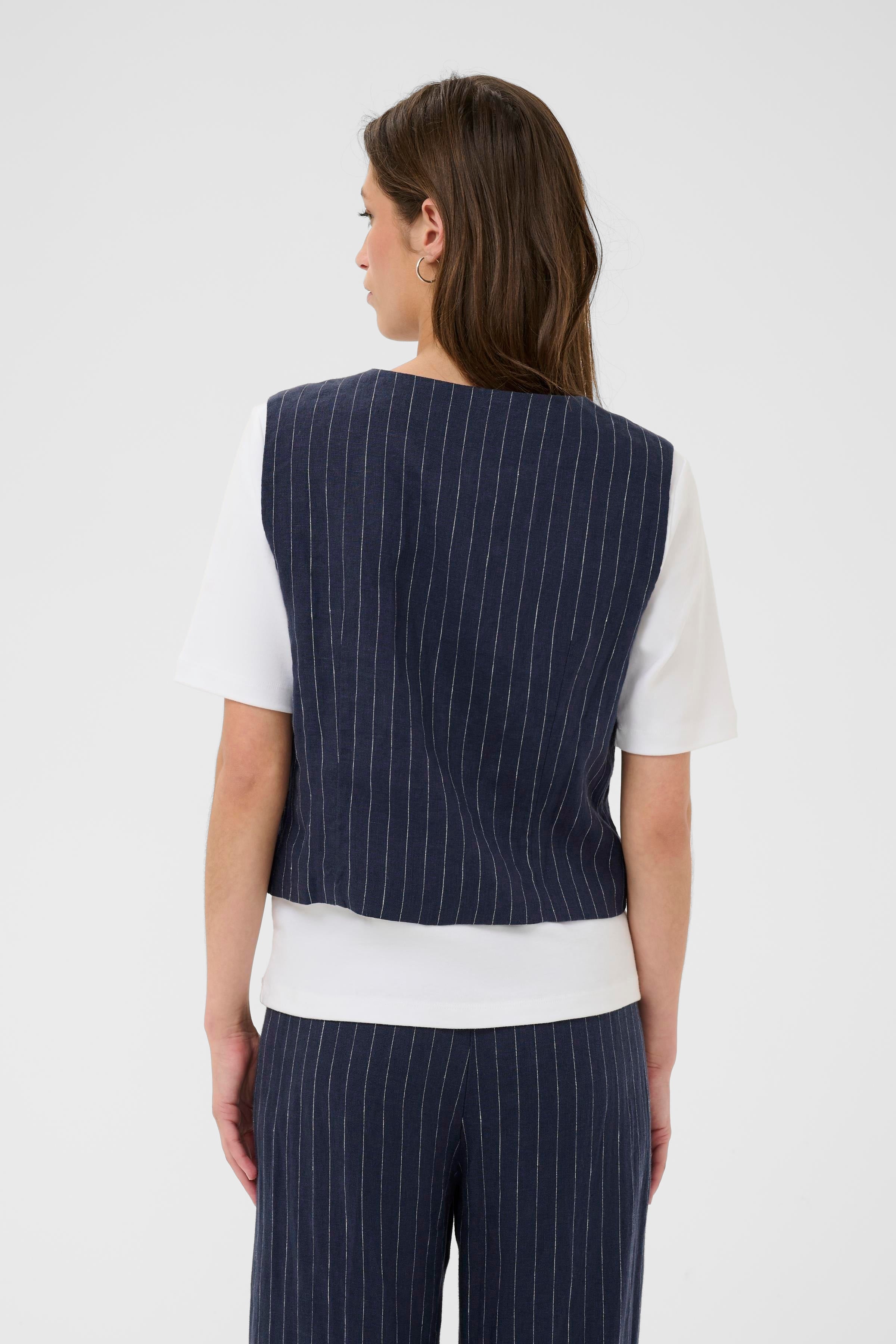 Azania Blue Nights Pinstripe Waistcoat - 30310487