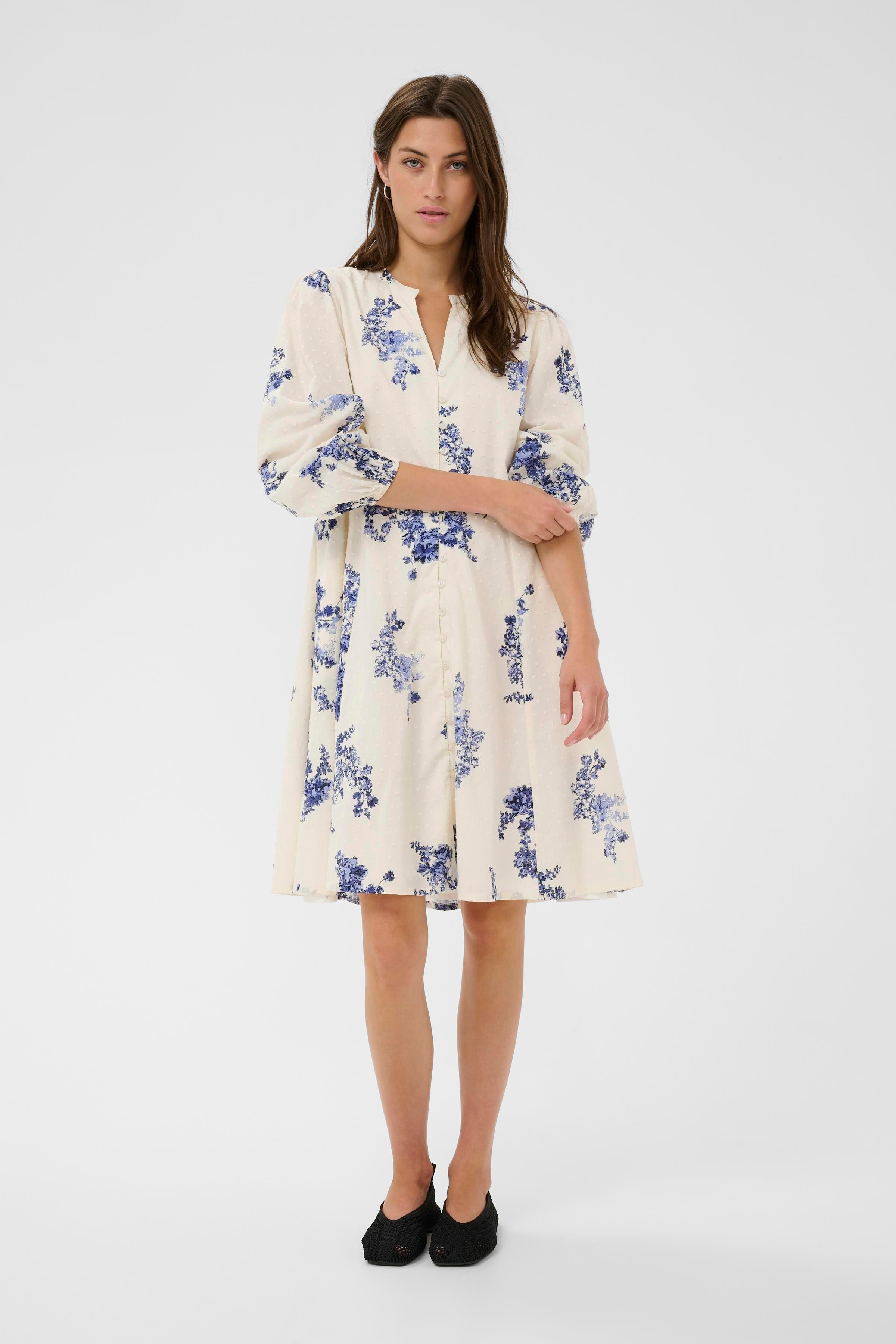 Avira Blue Shadow Floral Dress - 30310662