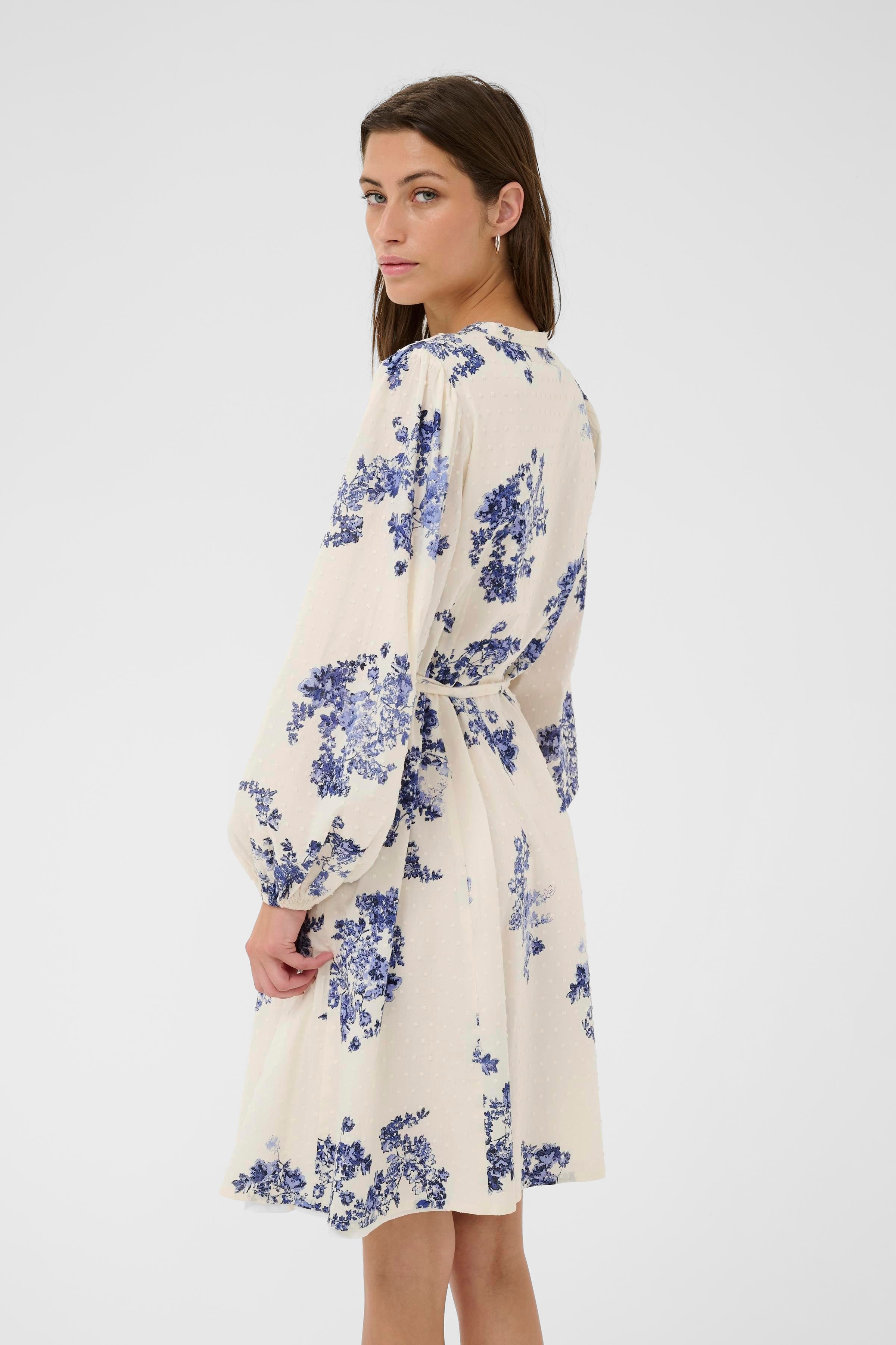 Avira Blue Shadow Floral Dress - 30310662