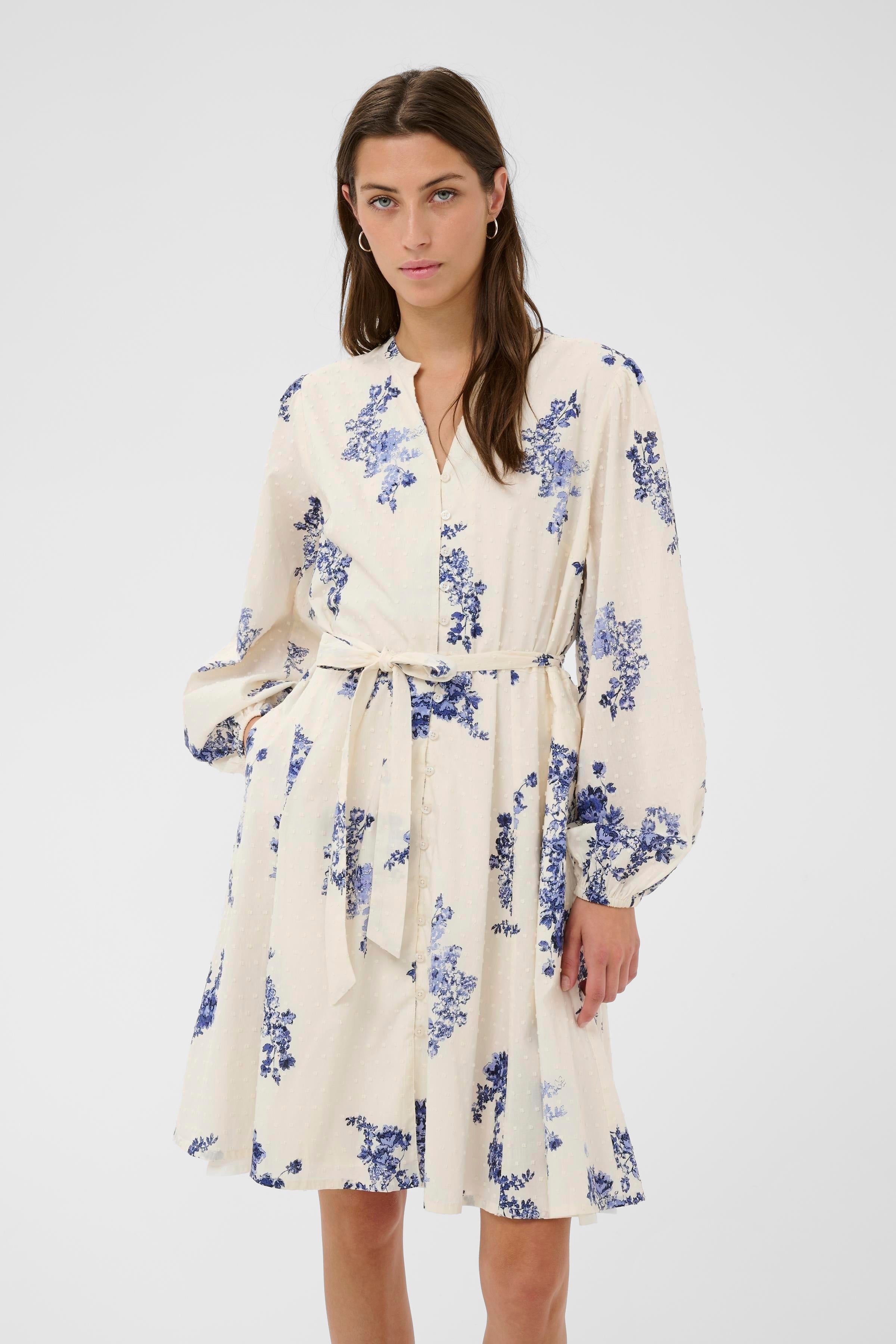 Avira Blue Shadow Floral Dress - 30310662