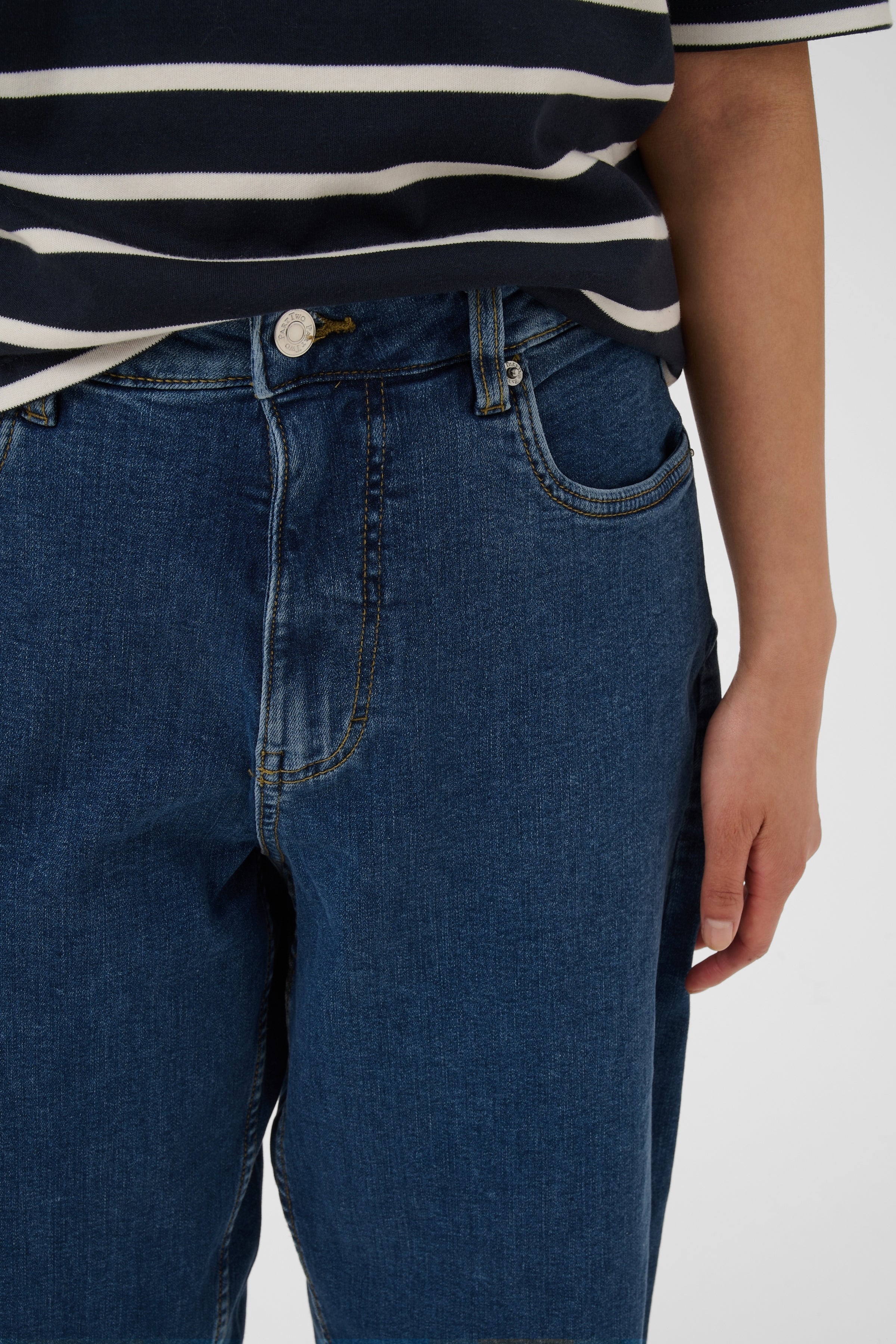 Adelena Med Dark Blue Jeans - 3010715