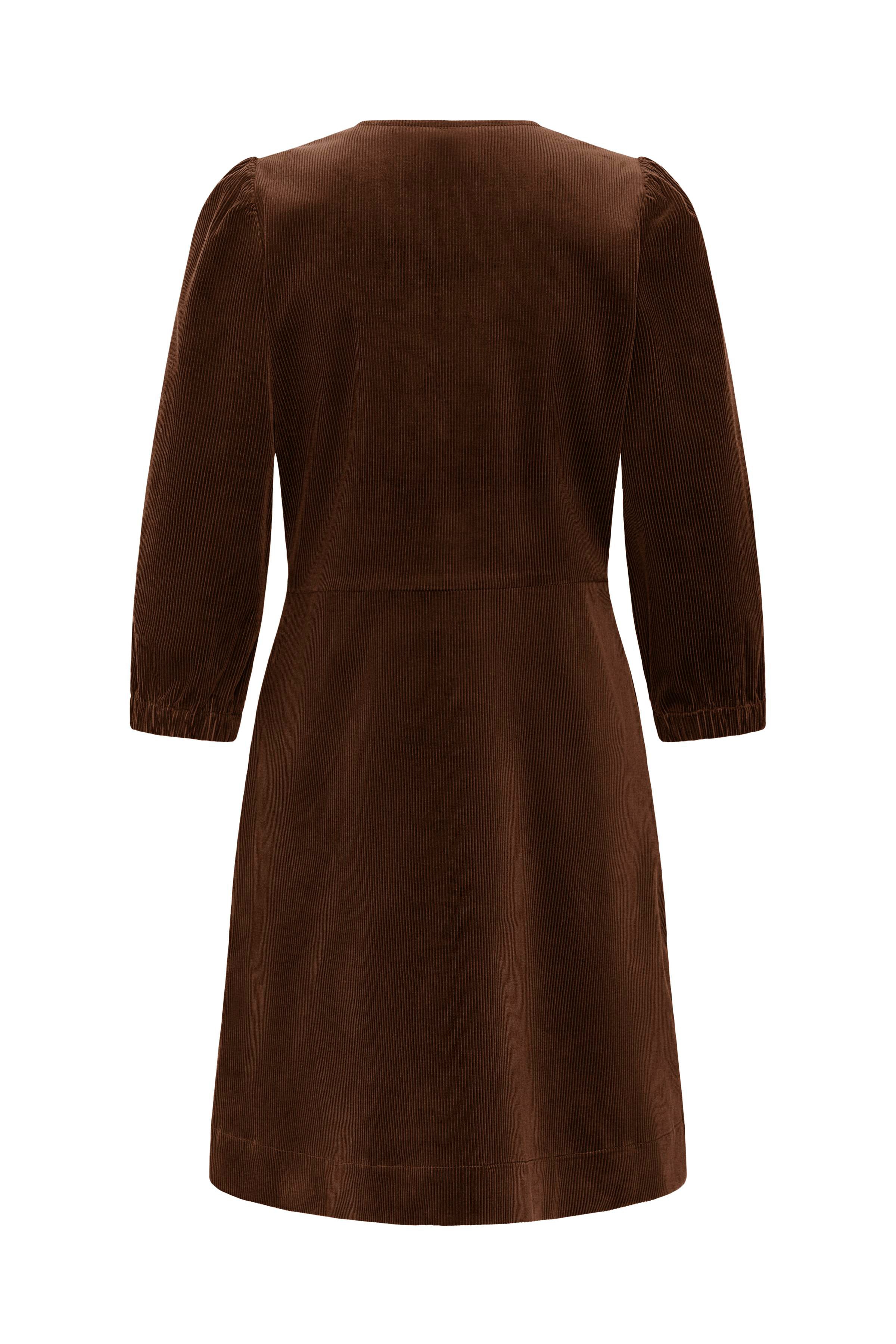 Corinna Brown Cord Zip Dress - 30310797