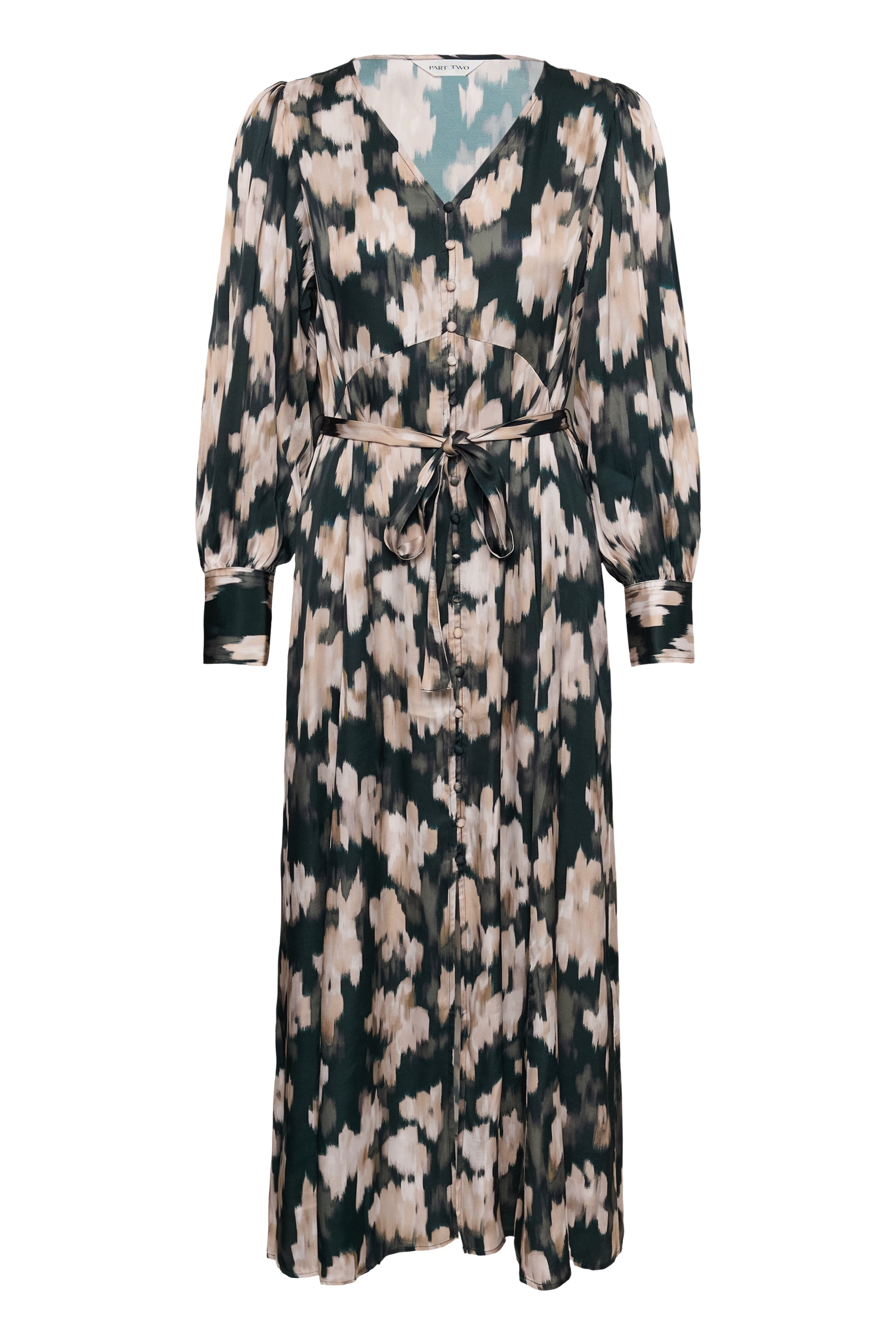 Ciluca Green Blurred Flower Dress - 30310810