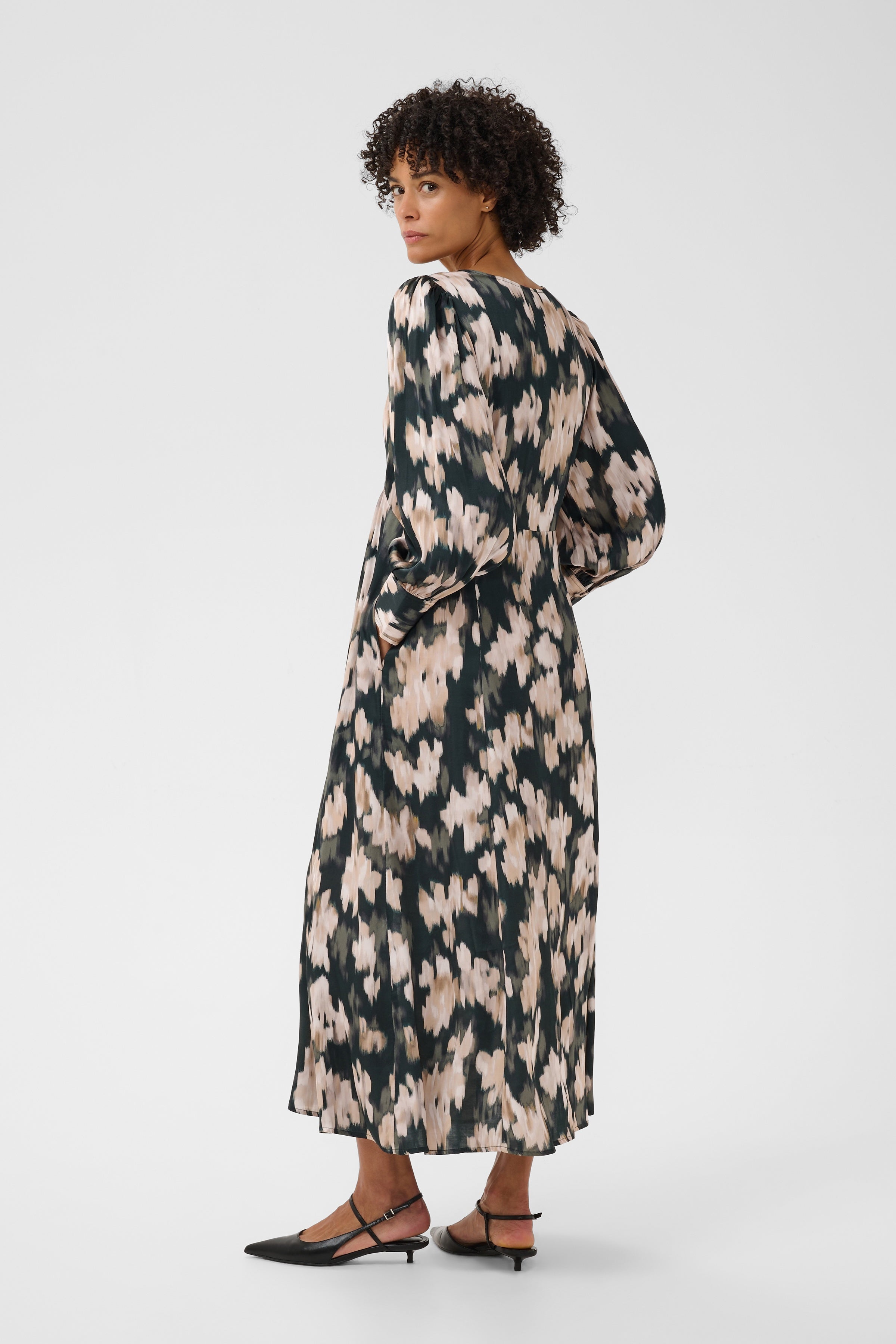 Ciluca Green Blurred Flower Dress - 30310810