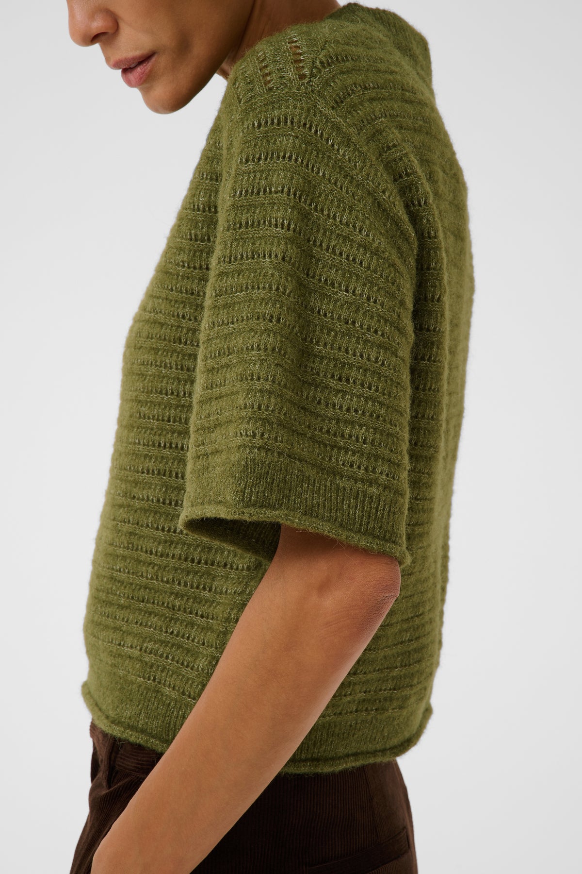 Cerys Green Melange Pullover - 30310846