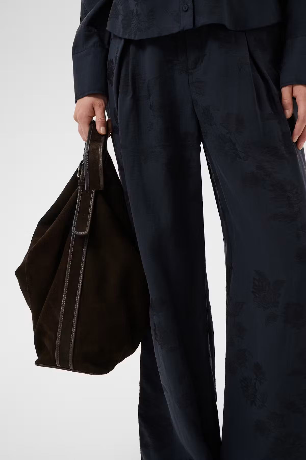 Cathleen Dark Navy Flower Trousers - 30310855