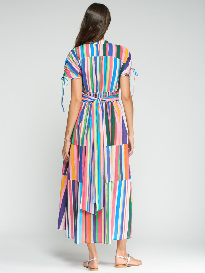 Multi-Colour Striped Dress - 33296