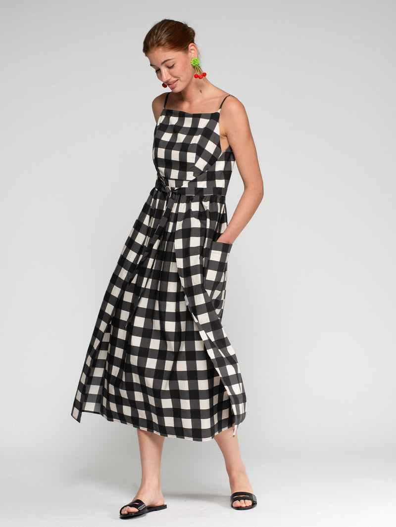 Black & White Gingham Dress - 33338