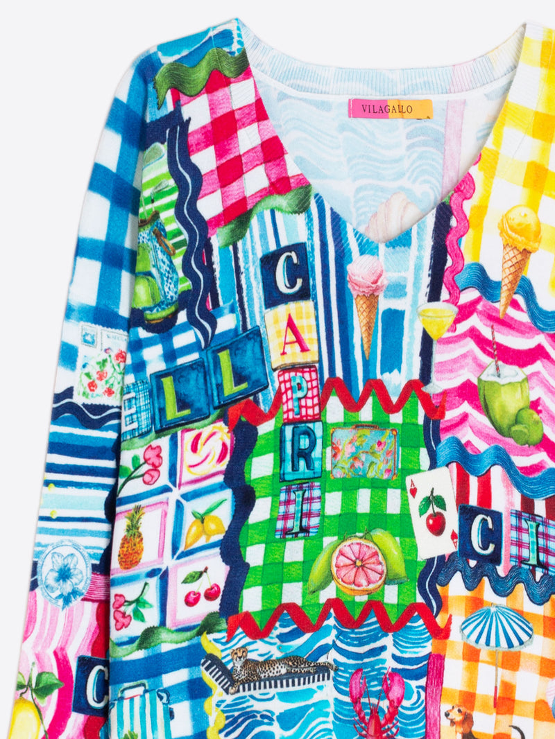 Capri Printed Sweater - 33351