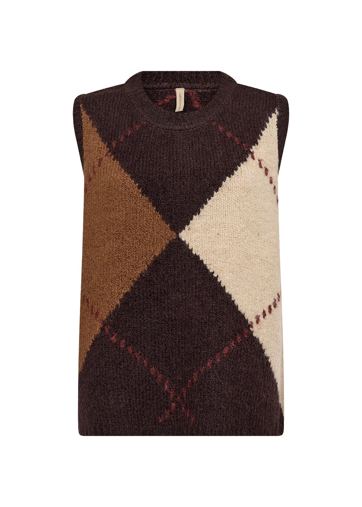 Hacer 1 Chocolate Plum Argyle Waistcoat - 33864
