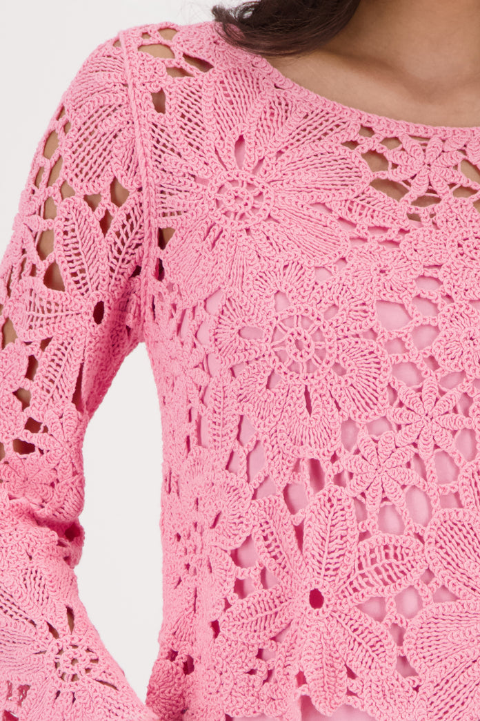 Spring Flower Lace Sweater - 410237
