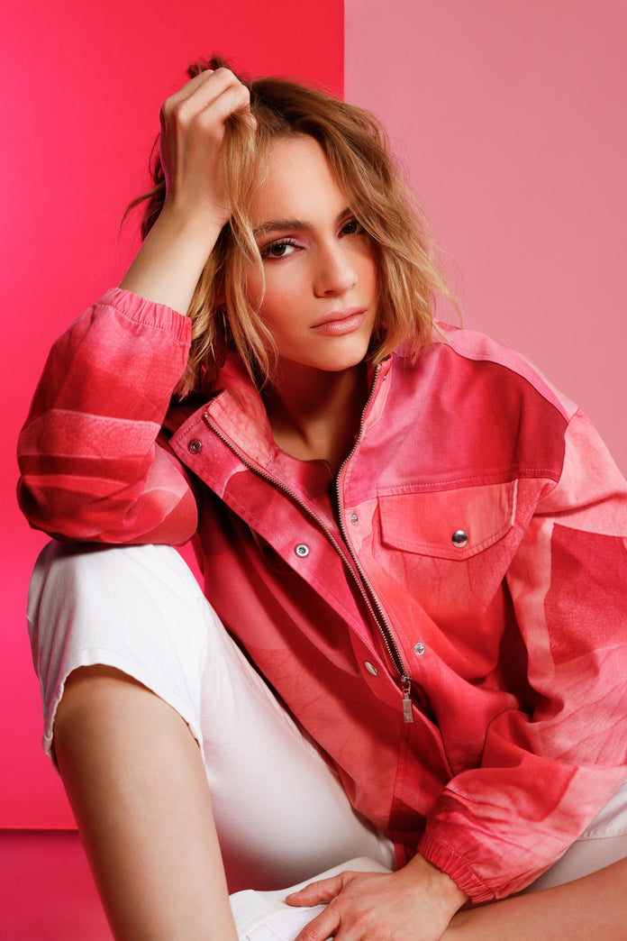 Spring Flower Print Jacket - 410331