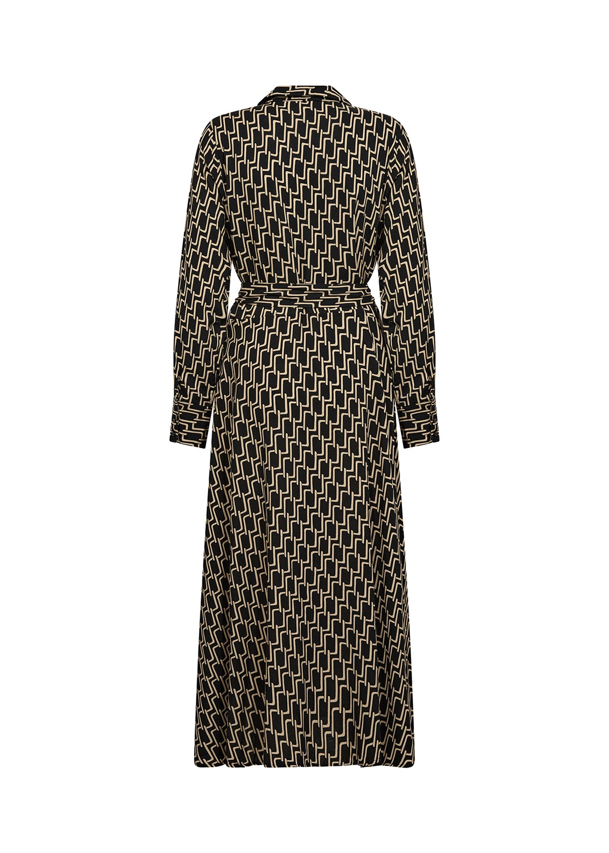 Varla 3 Black Geometric Print Dress - 41374