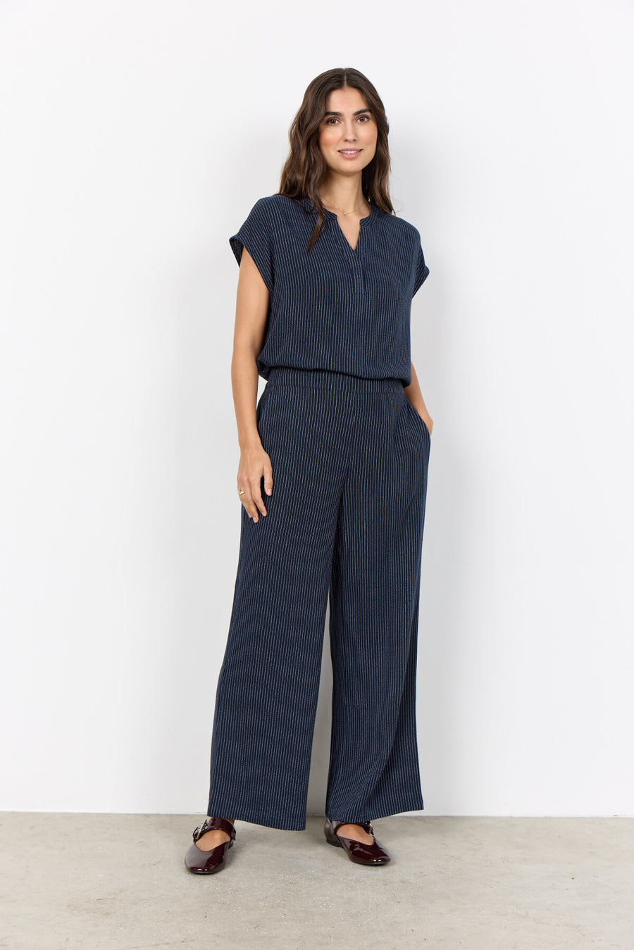 Cannie 2-B Navy Combi Pants - 41586