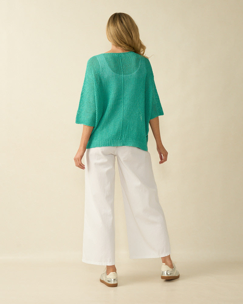 Aqua V Neck Knit - 4350