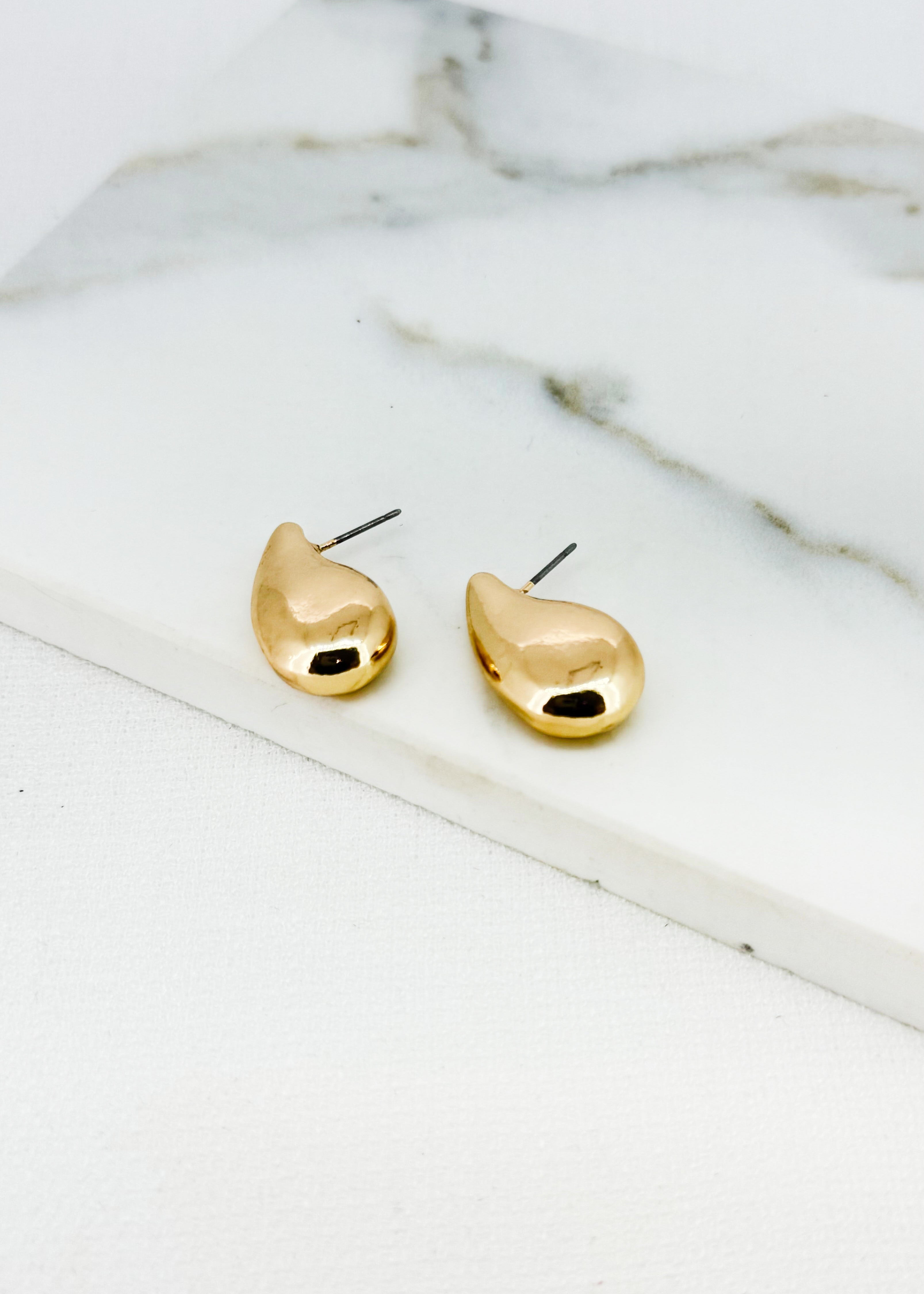 Gold Chunky Earrings - 4406