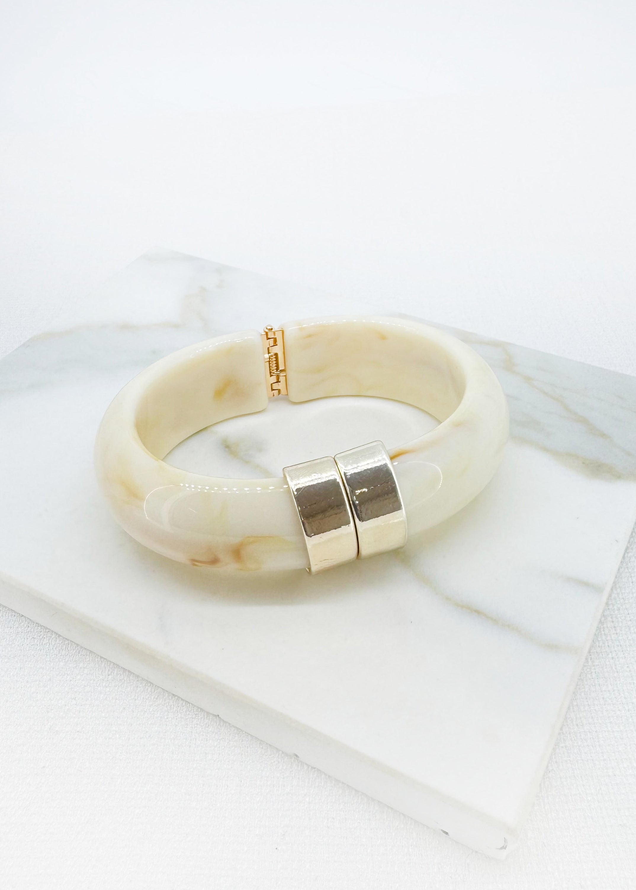 Cream Resin Bangle - 4716