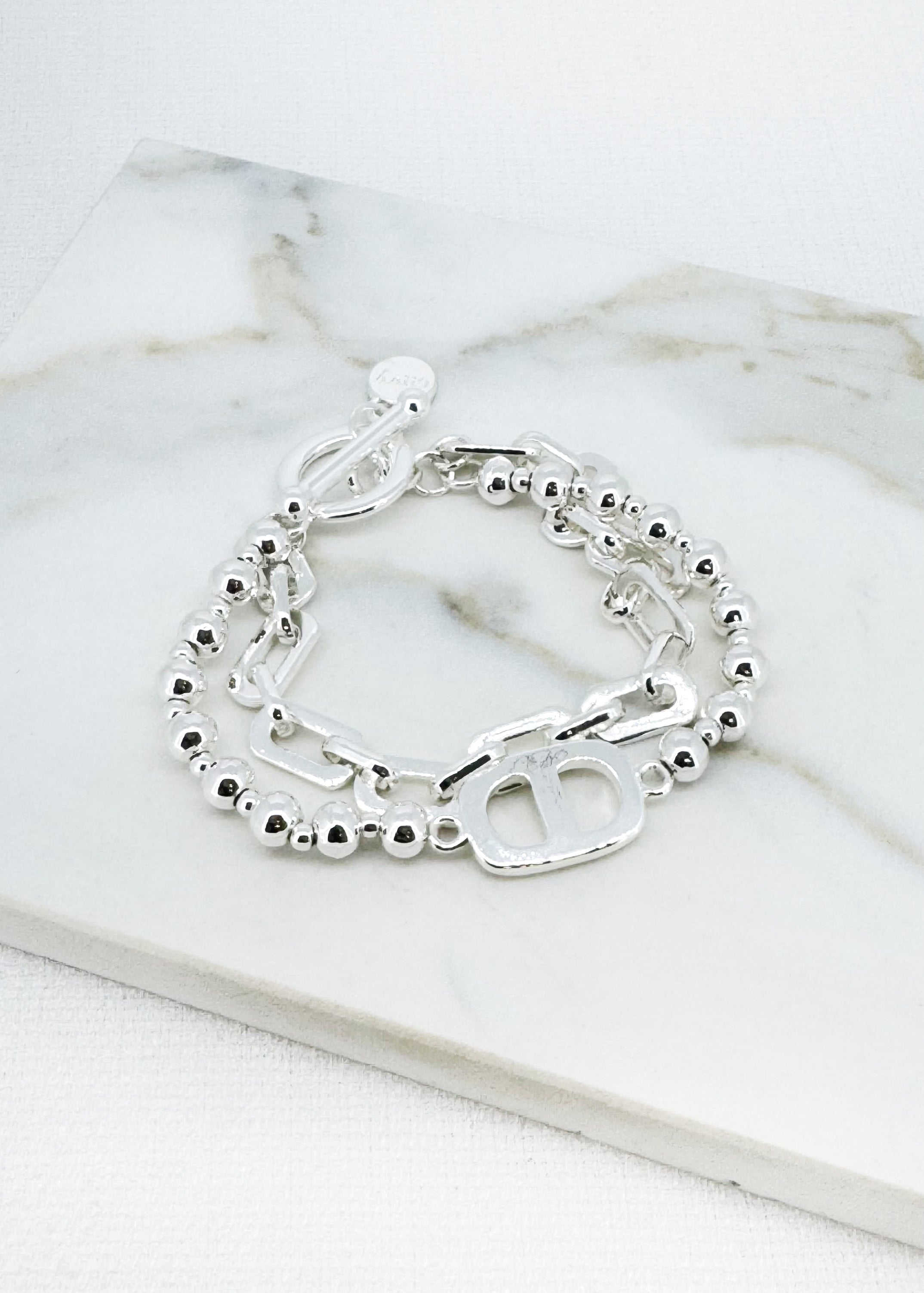 Silver T-Bar Bracelet - 4926