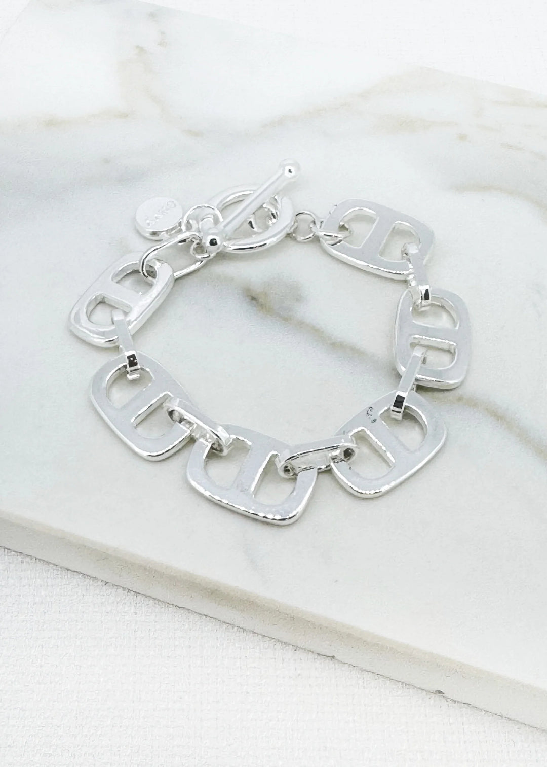 Silver Link T-Bar Bracelet - 4929