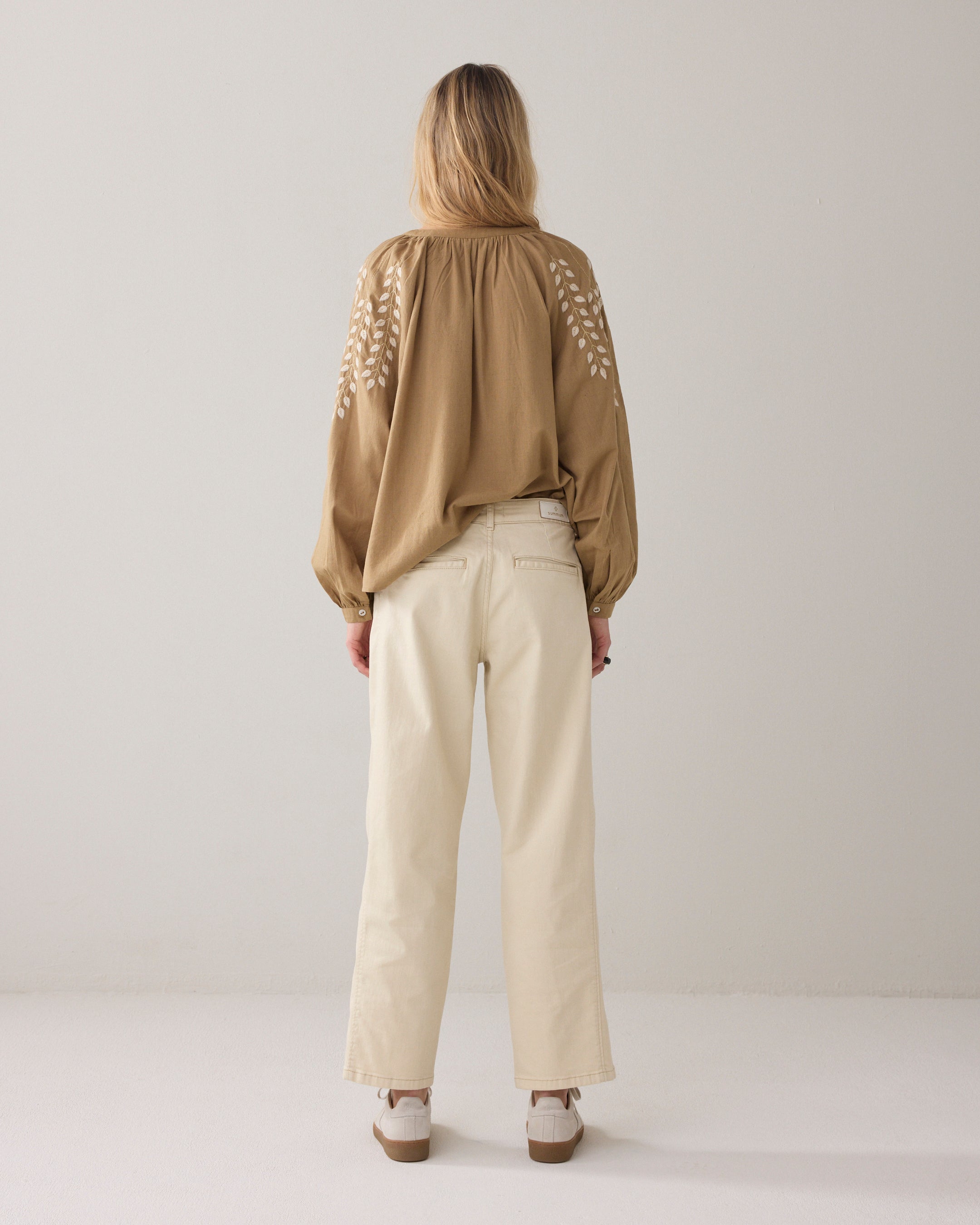 Ivory Cocoon Twill Trousers - 4S2910