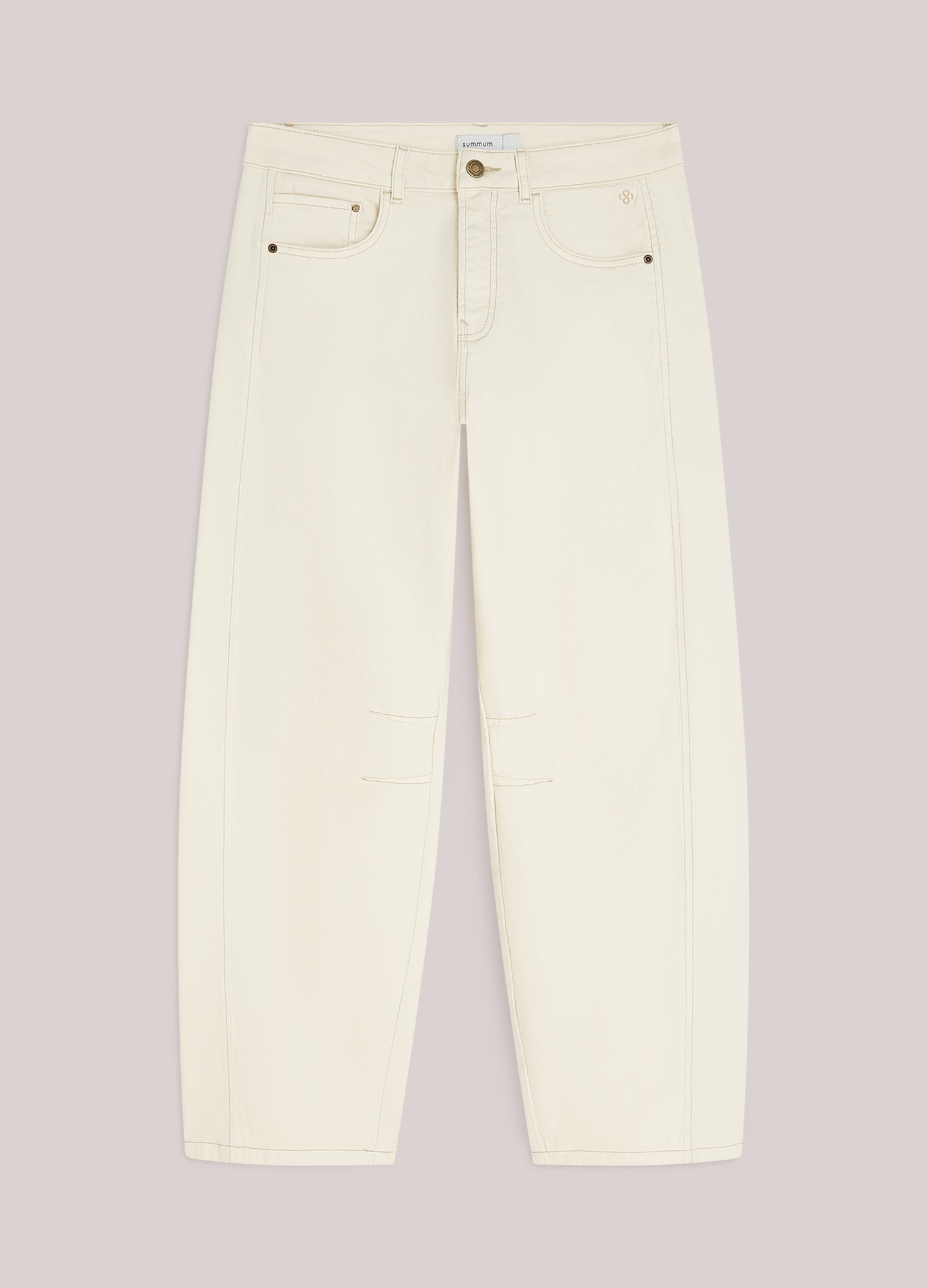 Ivory Cocoon Twill Trousers - 4S2910