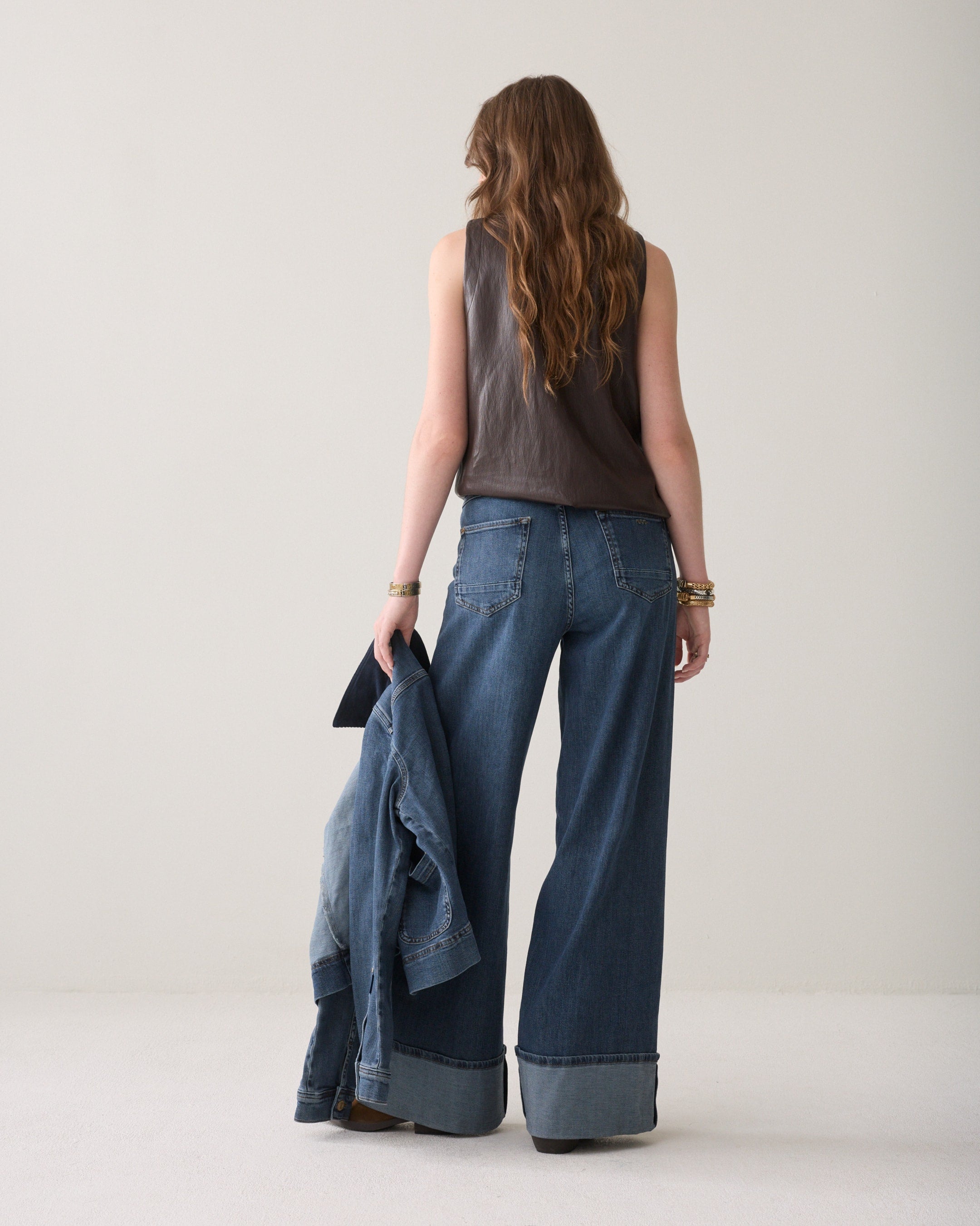 Wide Leg Denim Jeans - 4s3010