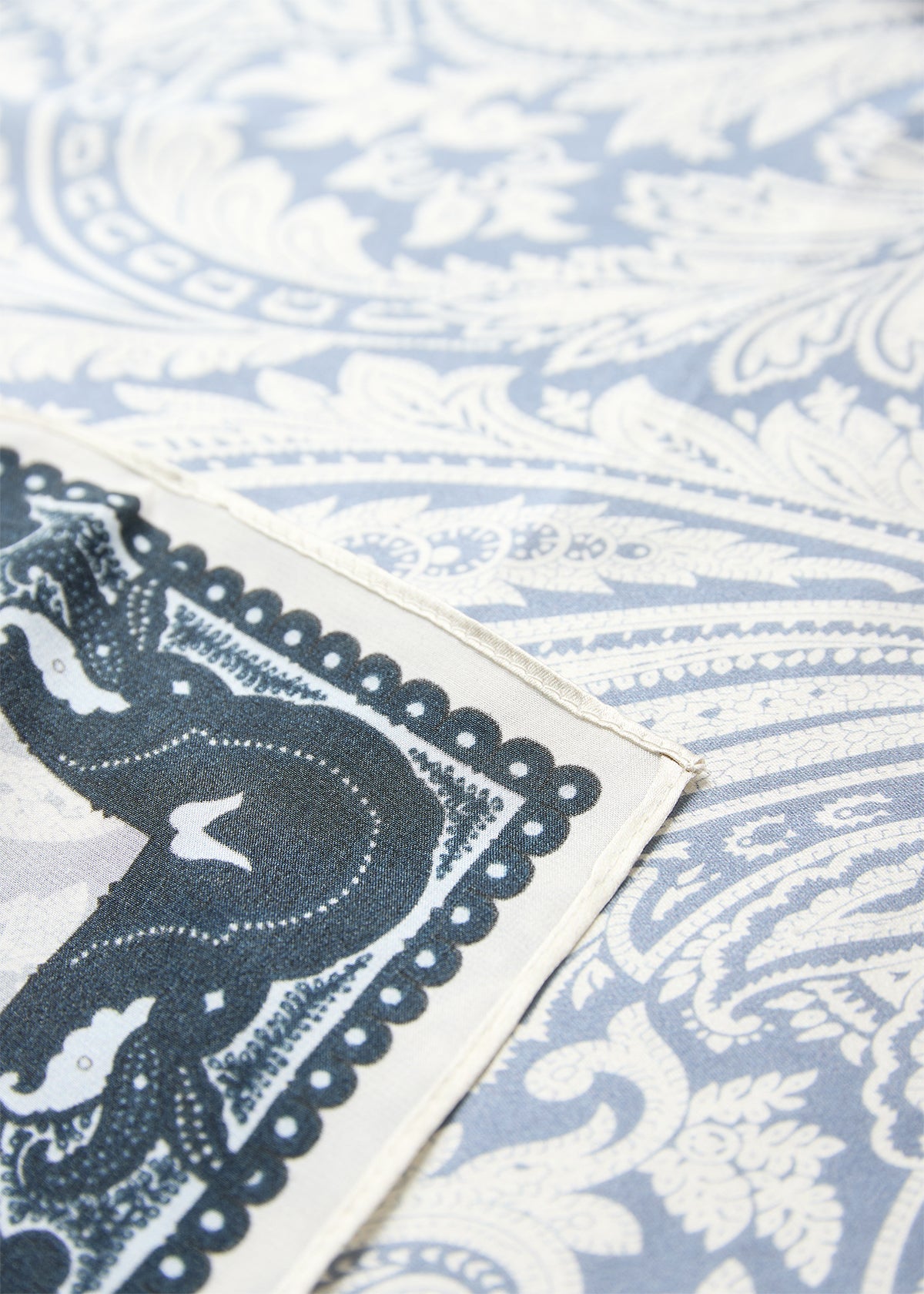 Hagar 1 Navy Square Silk Scarf - 51552