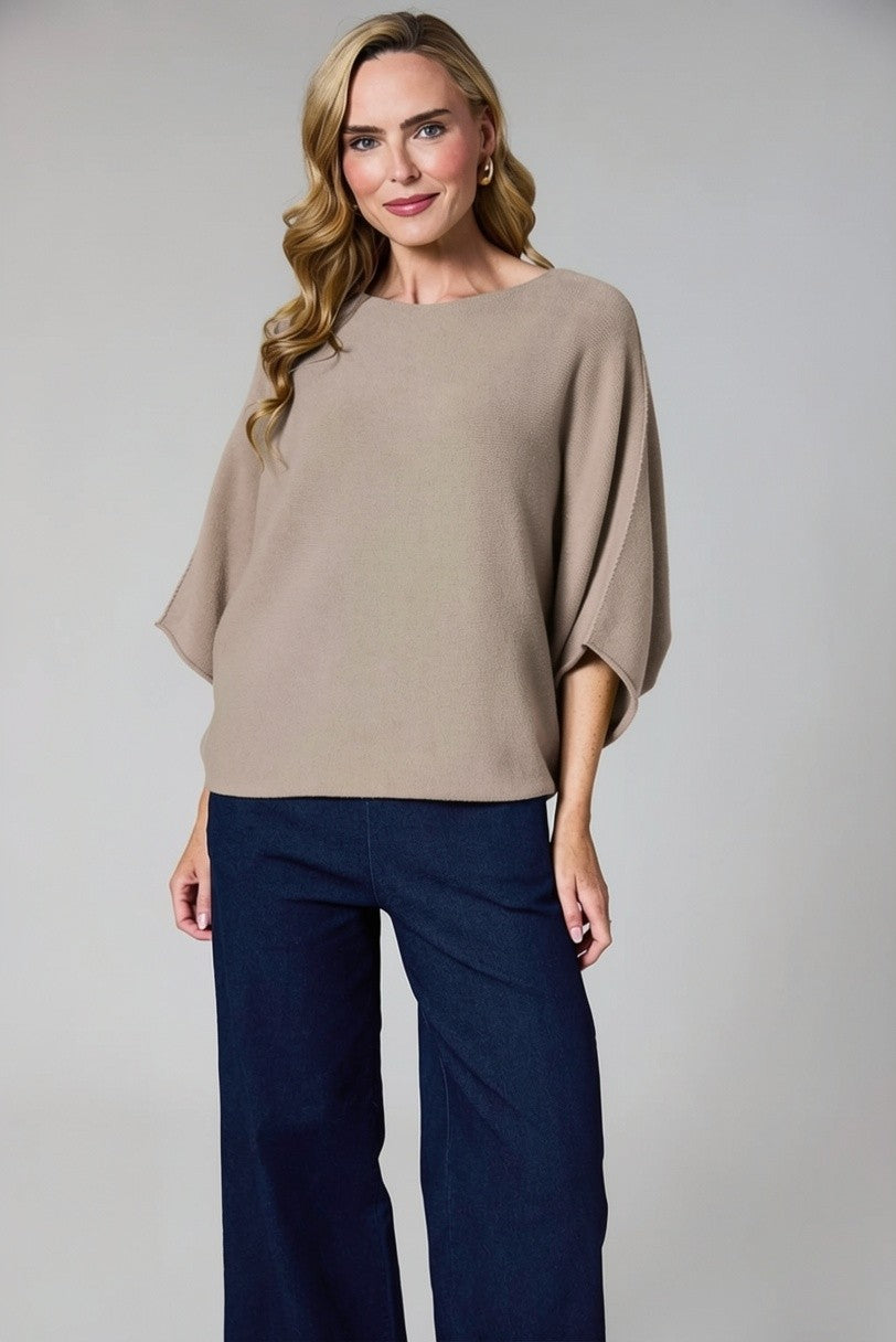Taupe Batwing Knit - 57702
