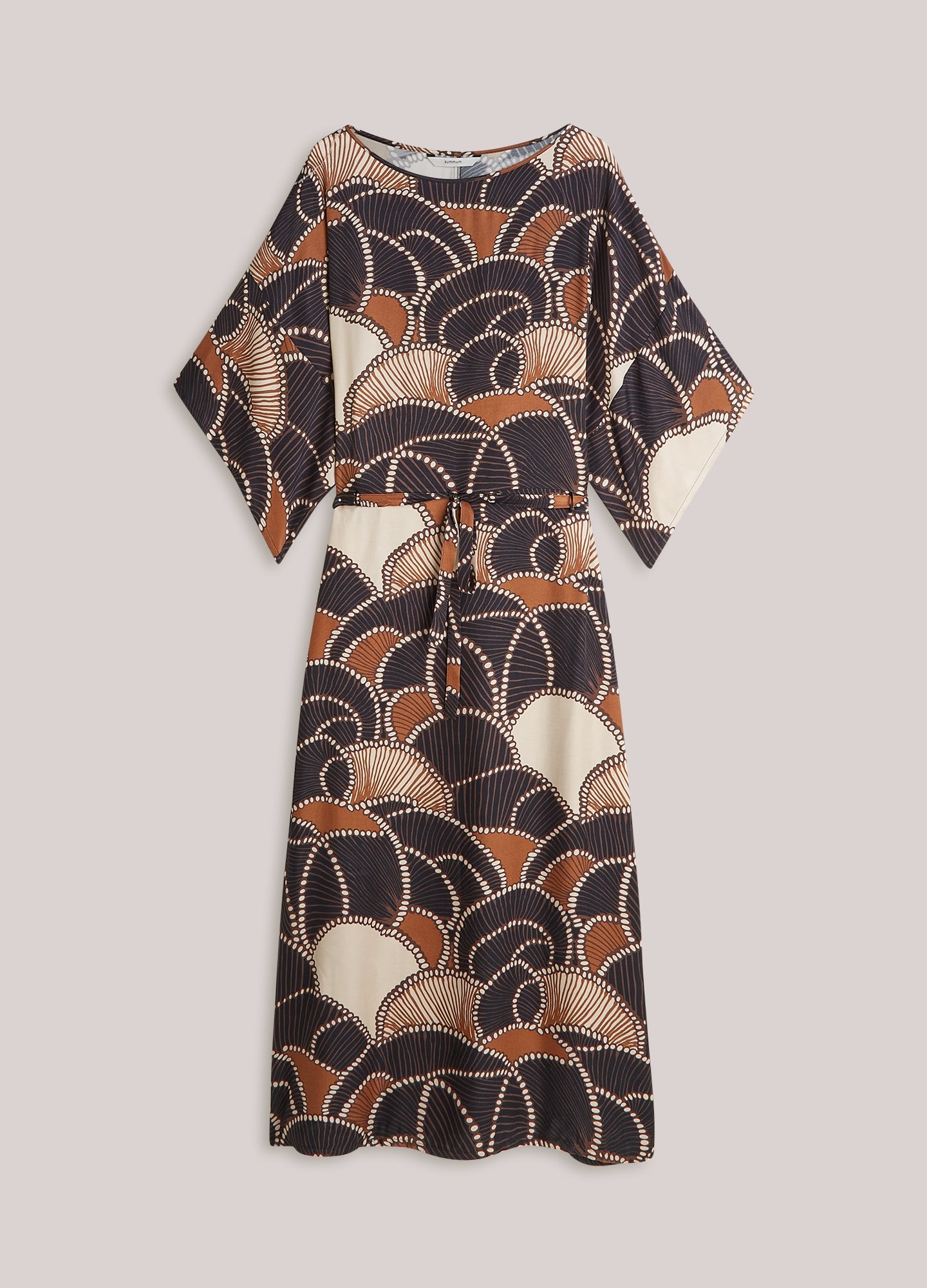 Multi Colour Print Satin Dress - 5S1642