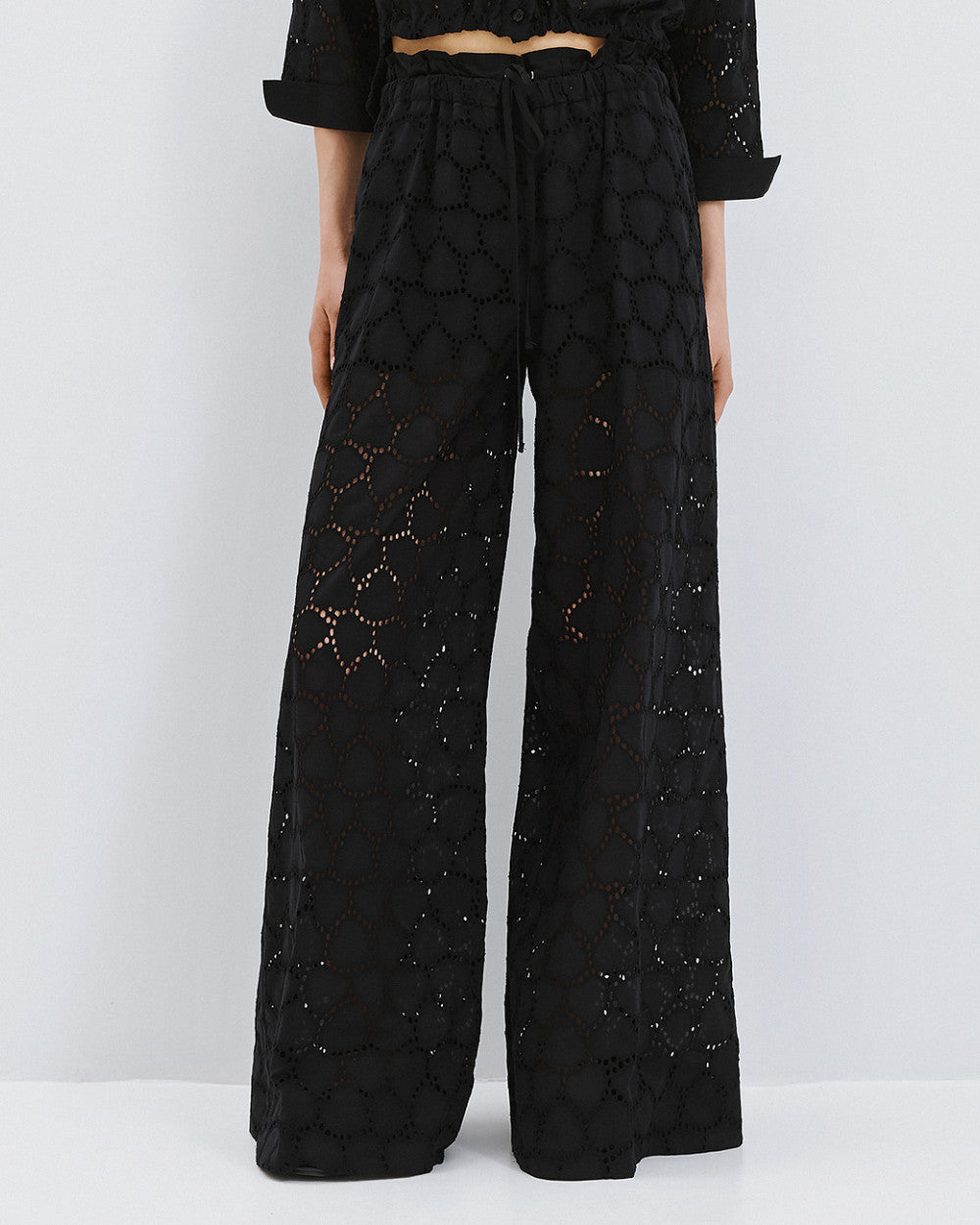 Black Broidery Trousers - 63-5025