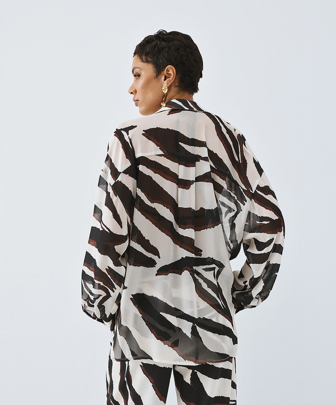 Black & Cream Pattern Shirt - 63-7024