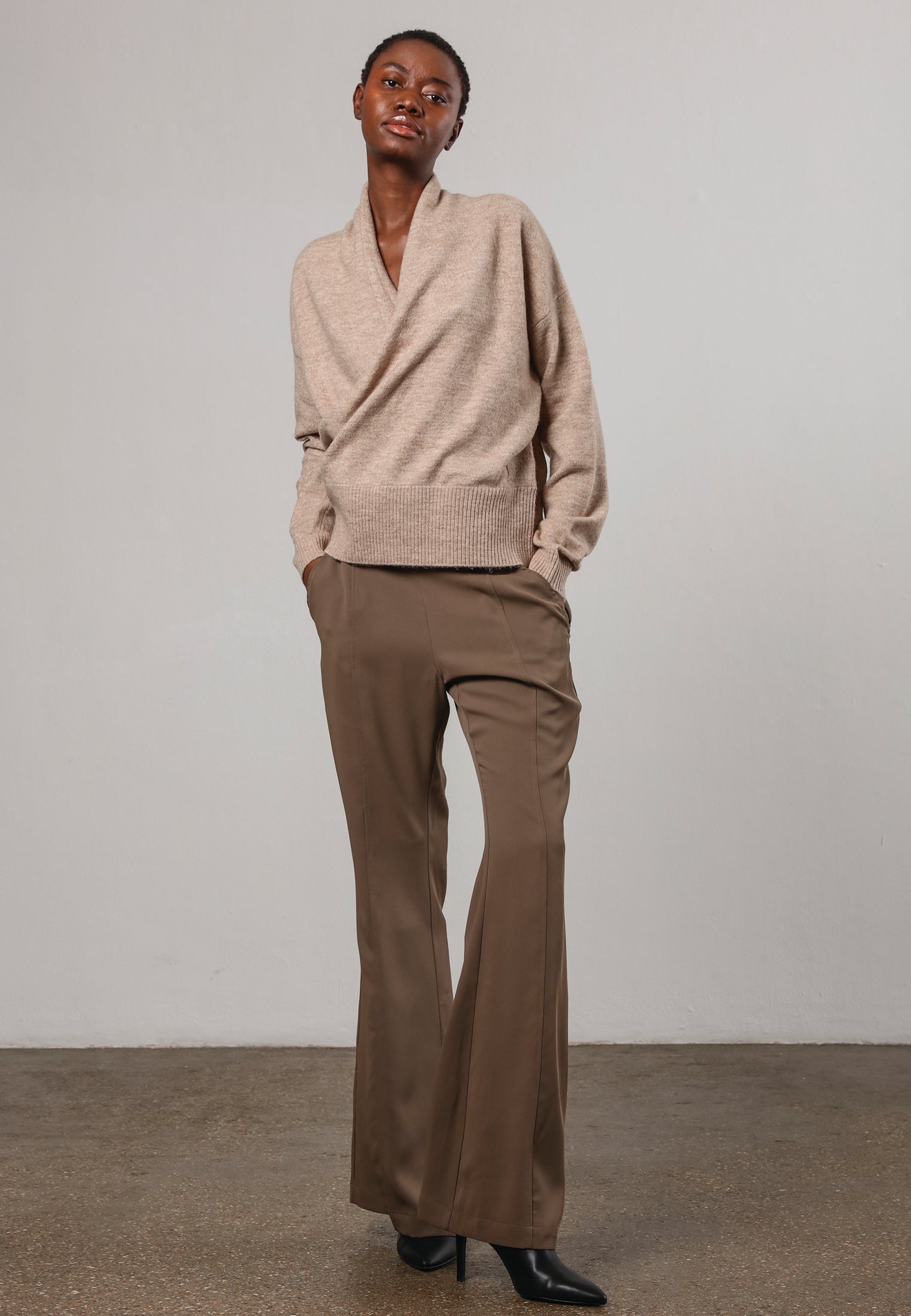 Flux Flare Trousers - Chestnut