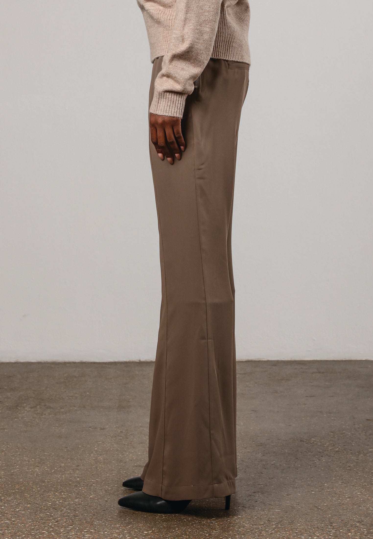 Flux Flare Trousers - Chestnut