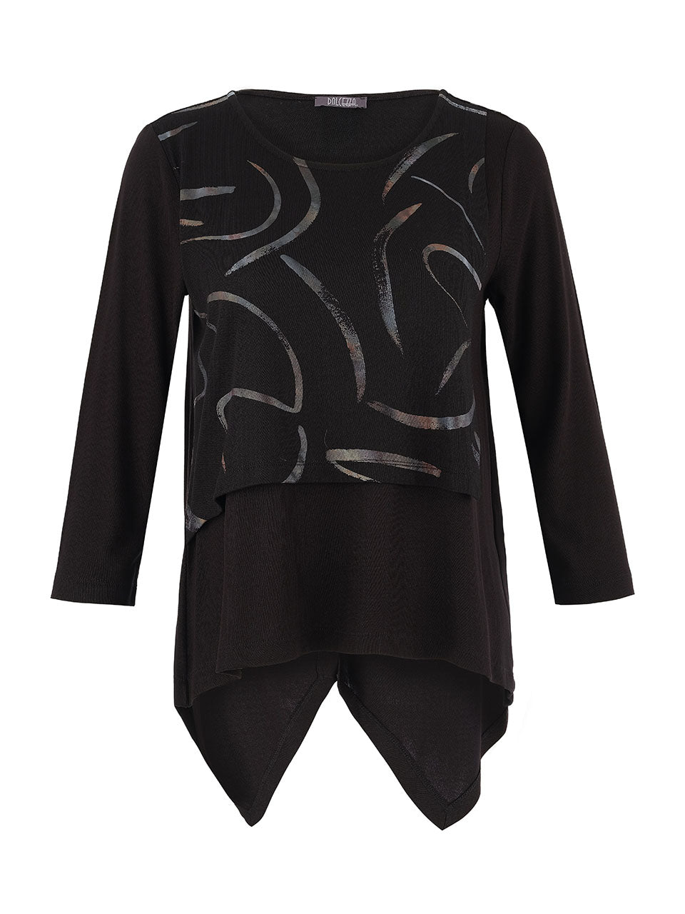 Black Print Top - 75121