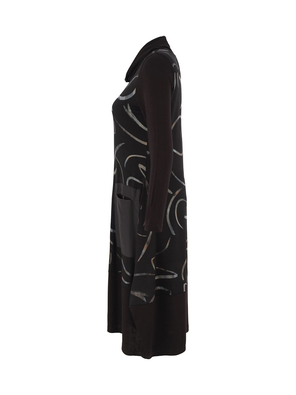 Black Print Dress - 75124