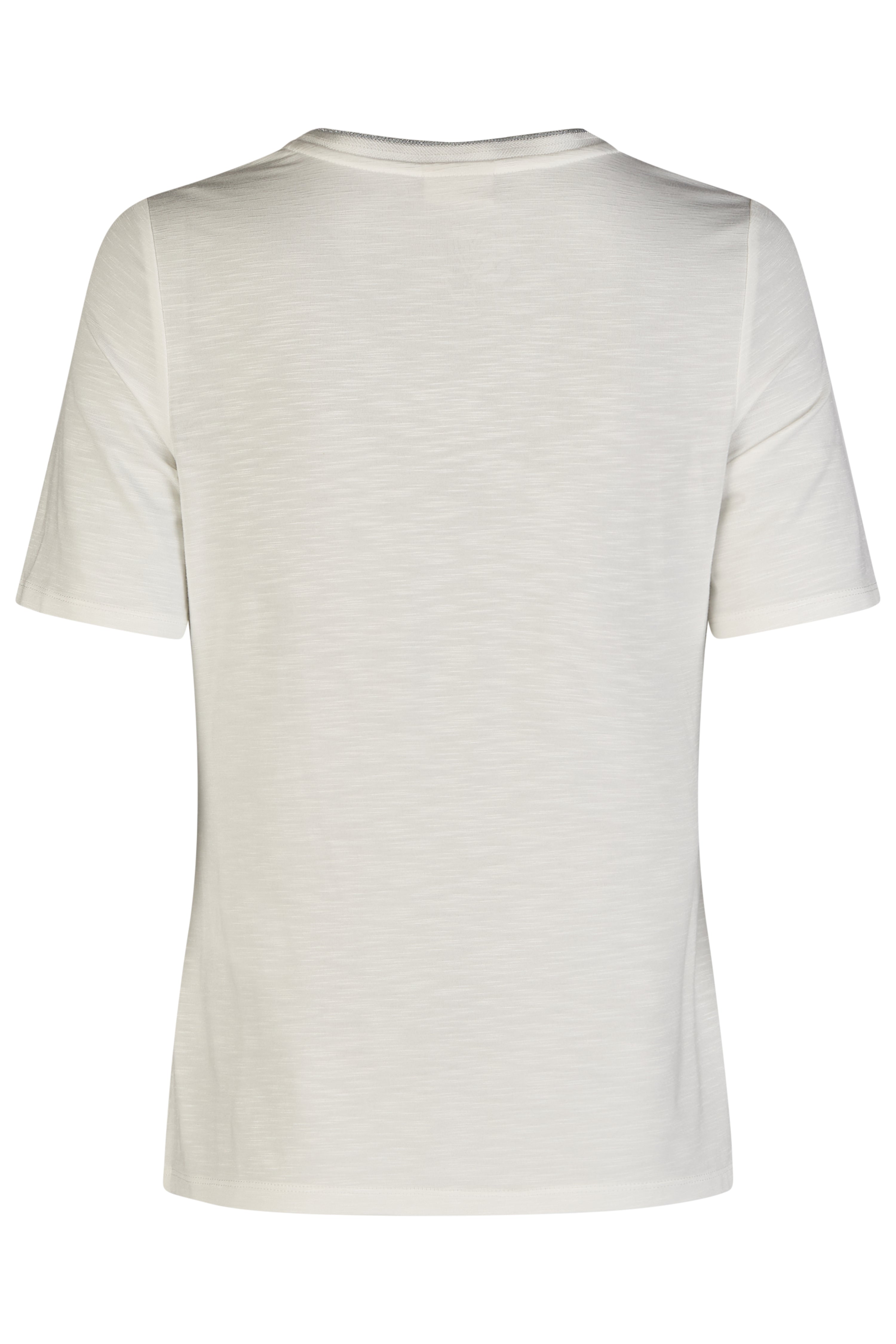 Off White Front Print T-Shirt - 7522