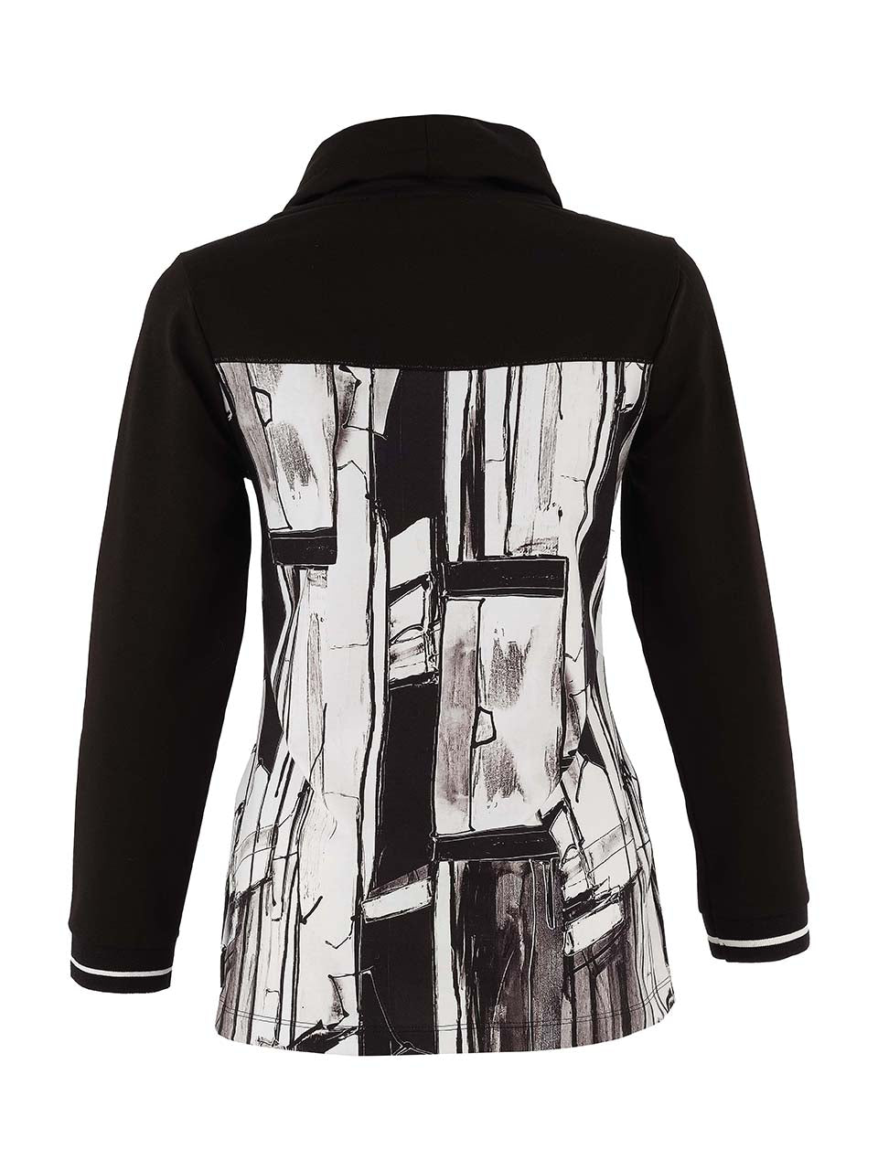 Black Abstract Print Tunic - 75633