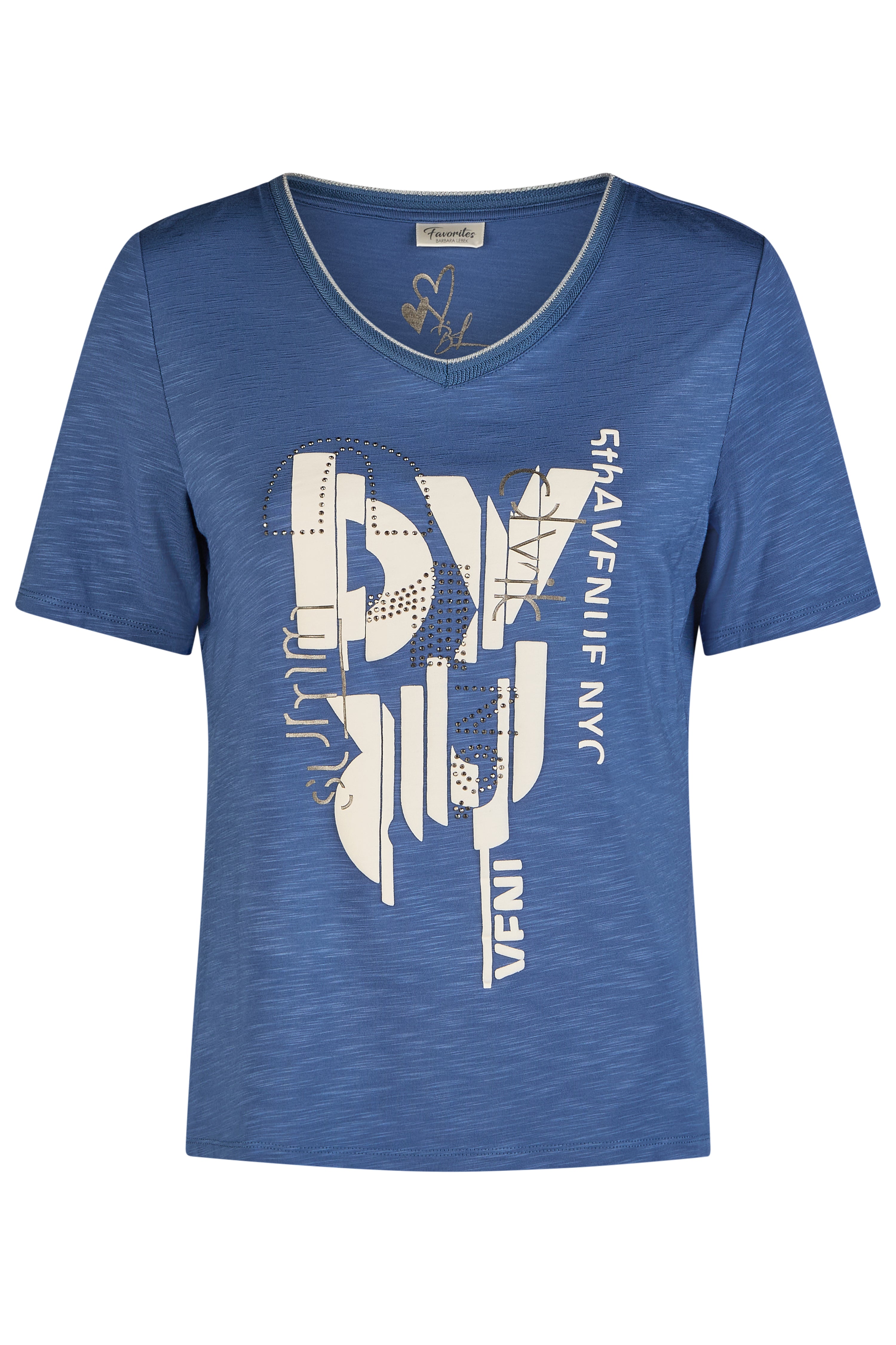 Indigo Front Print T-Shirt - 7625