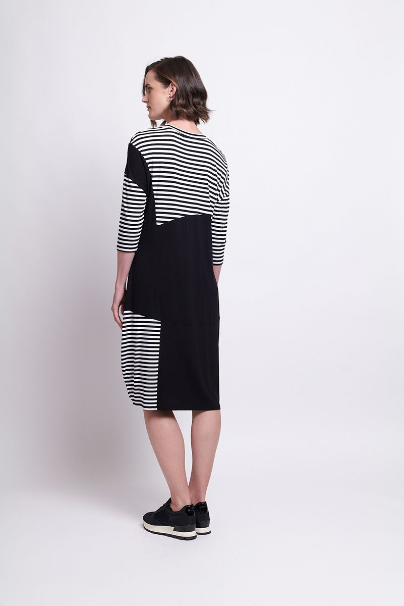 Splice Girl Dress Stripe - 7778
