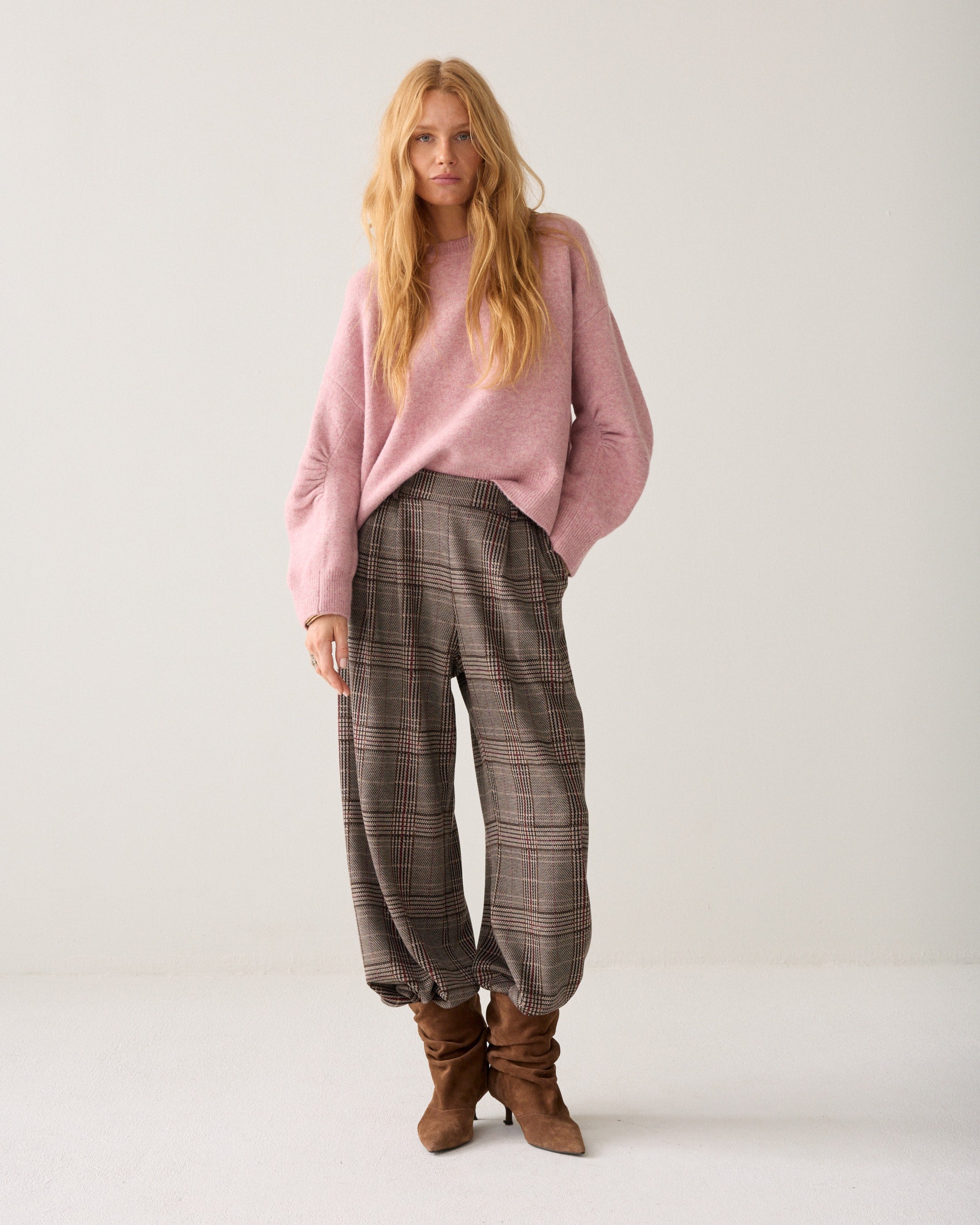 Faded Pink Boxy Sweater - 7s8018